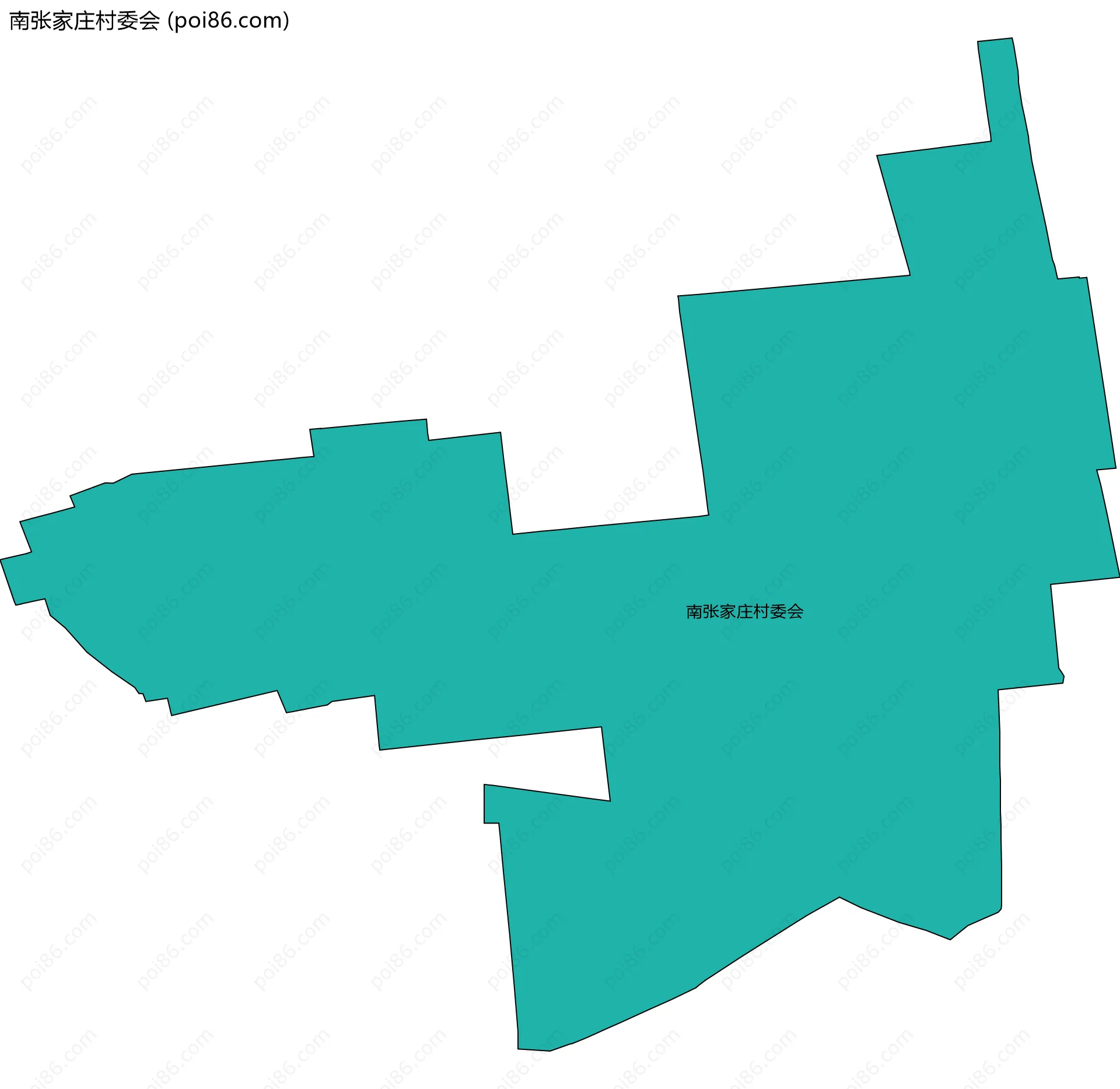 南张家庄村委会边界地图