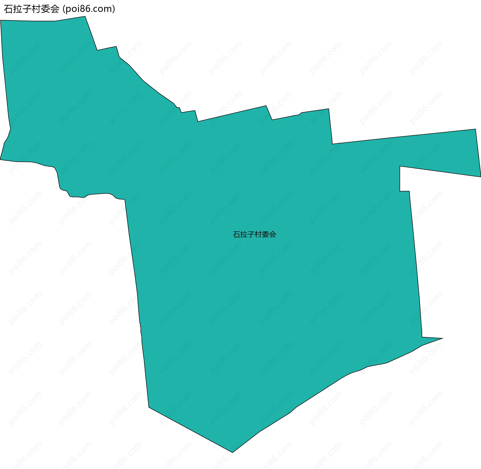 石拉子村委会边界地图