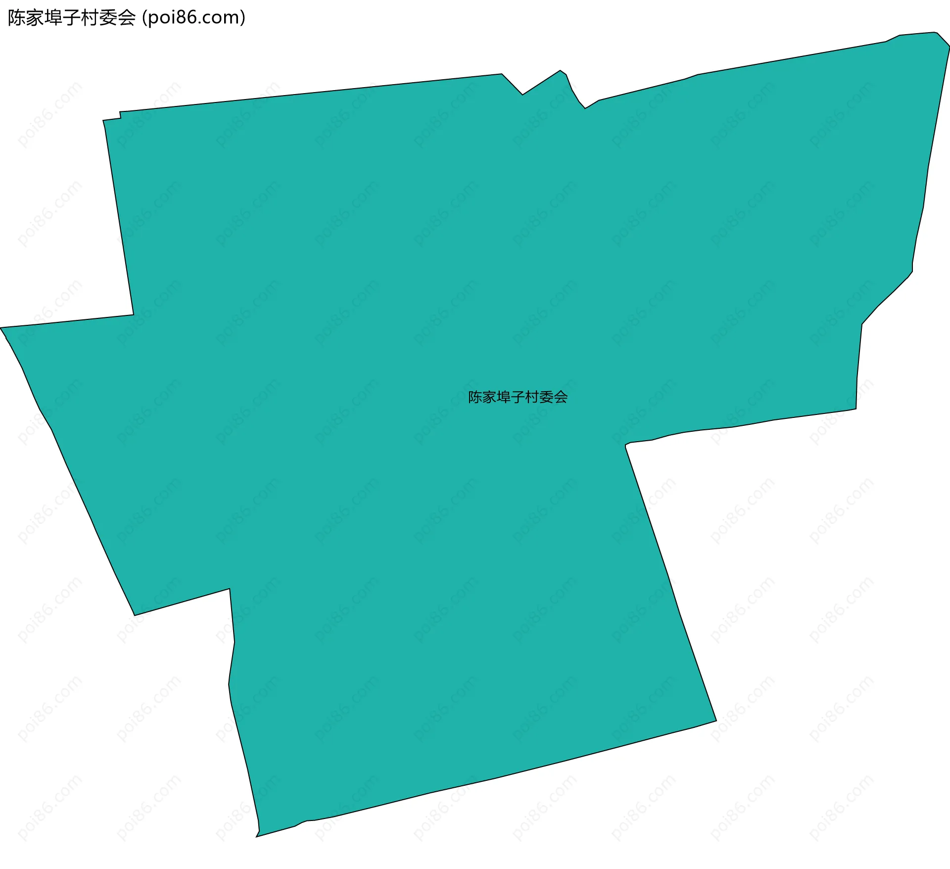 陈家埠子村委会边界地图