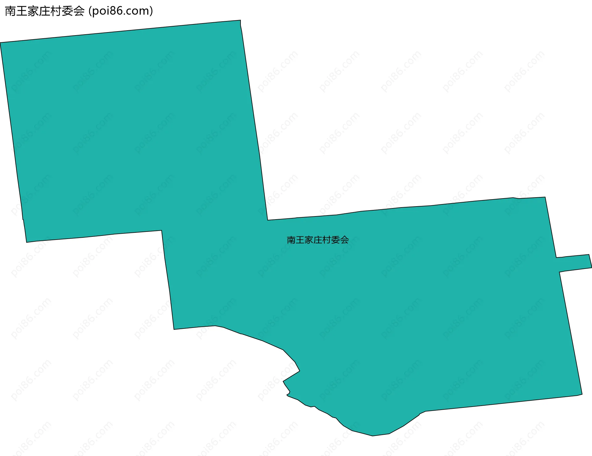 南王家庄村委会边界地图