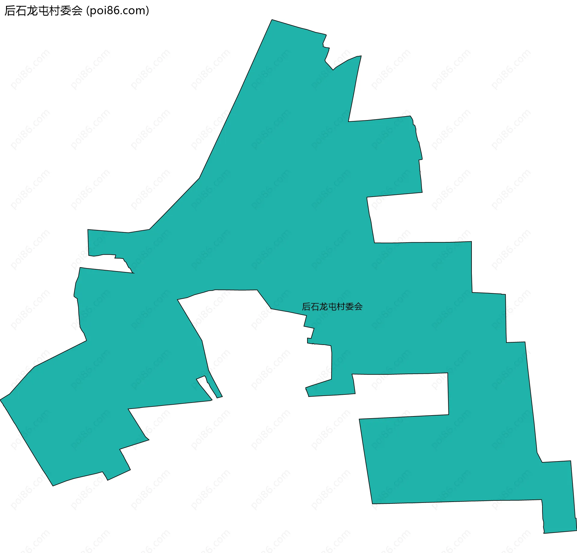 后石龙屯村委会边界地图