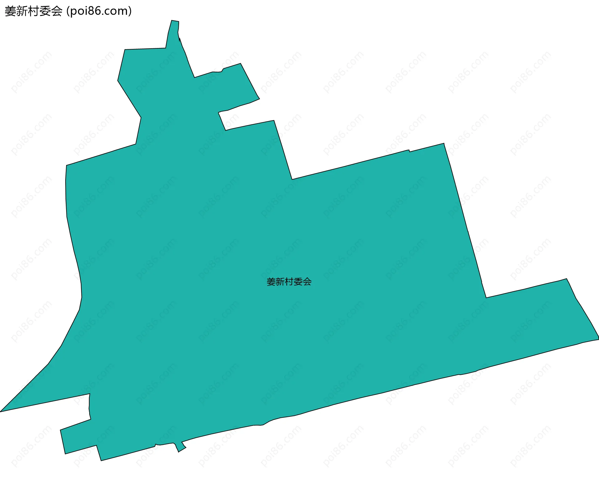 姜新村委会边界地图