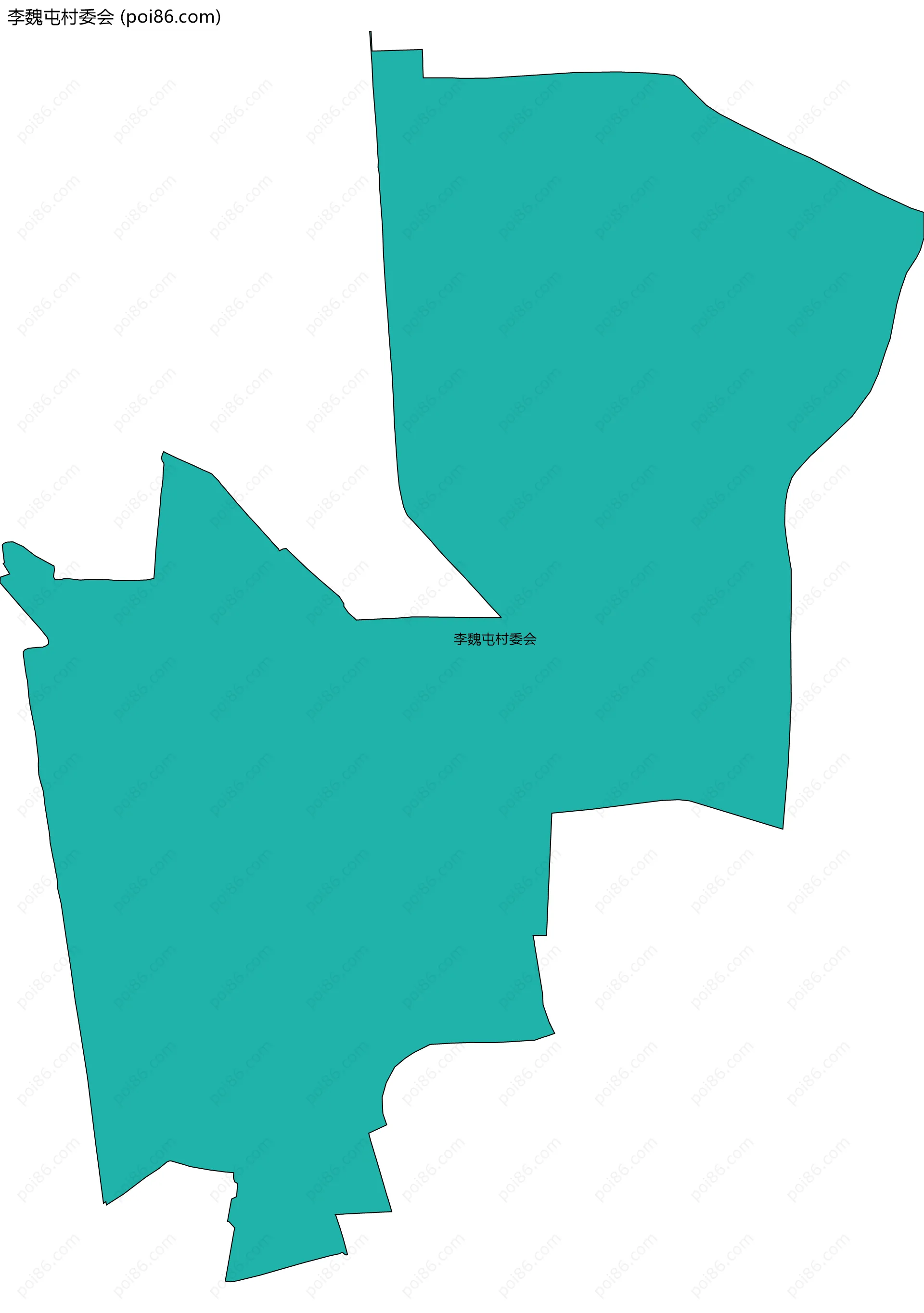 李魏屯村委会边界地图