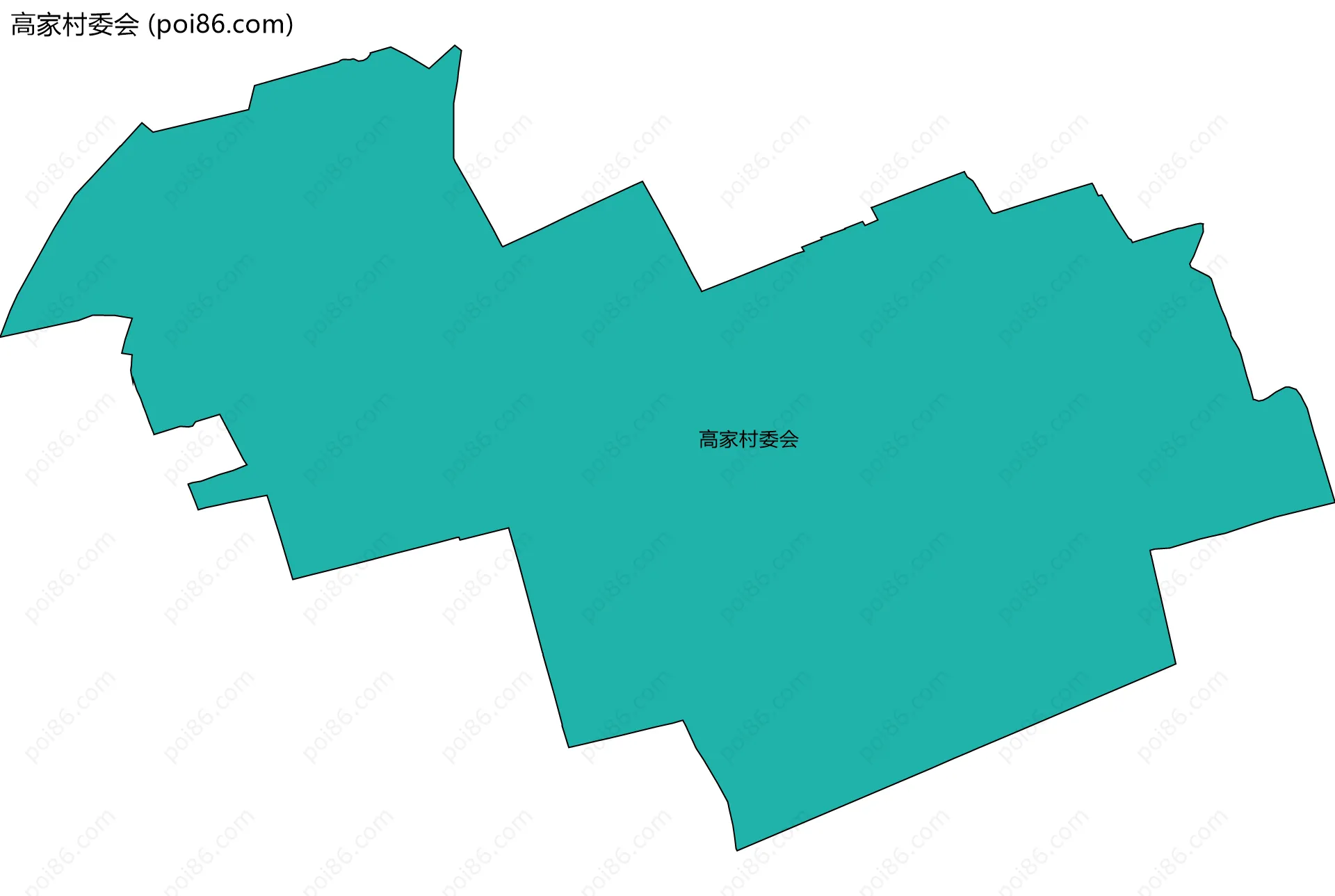 高家村委会边界地图