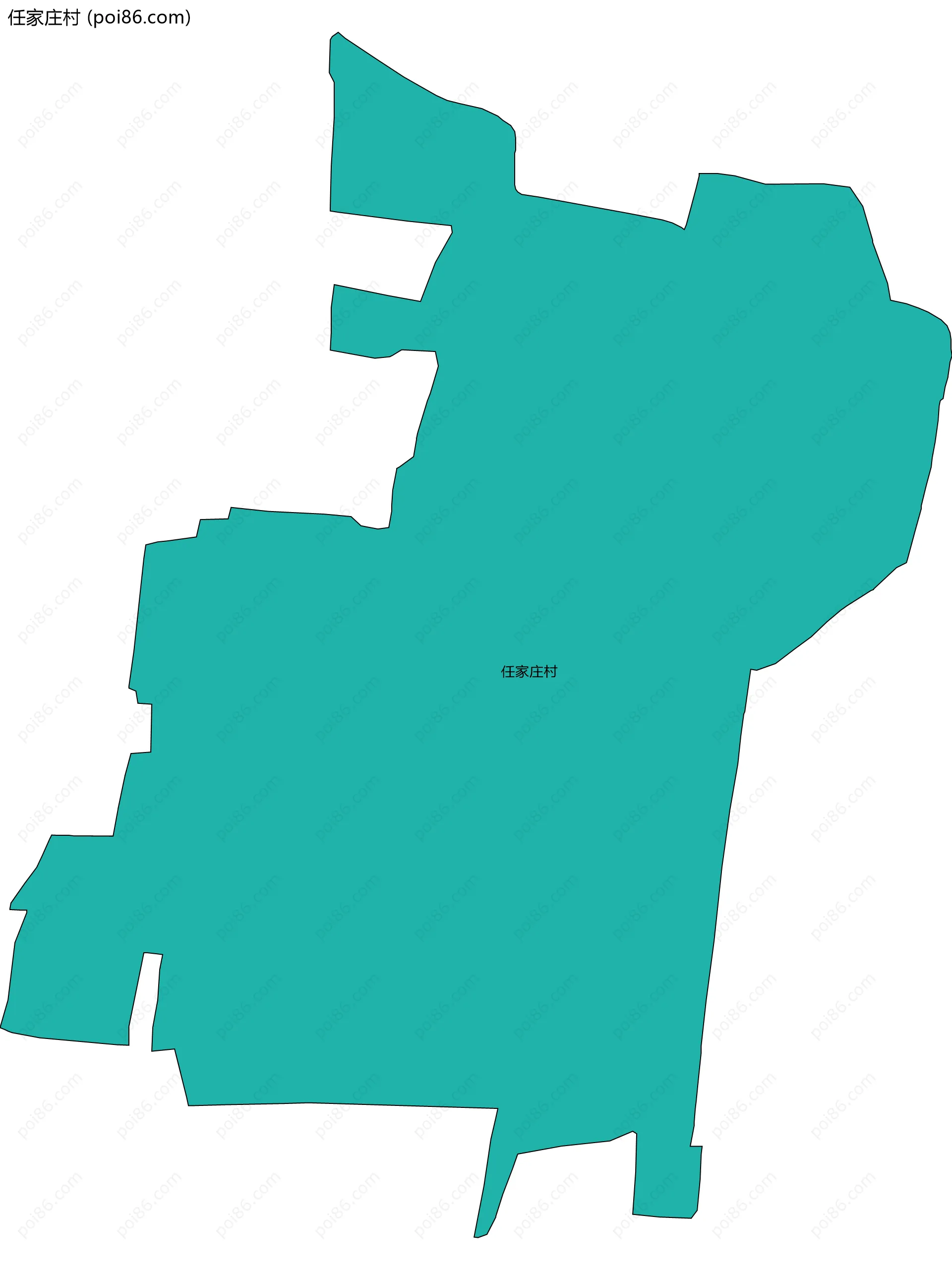 任家庄村边界地图