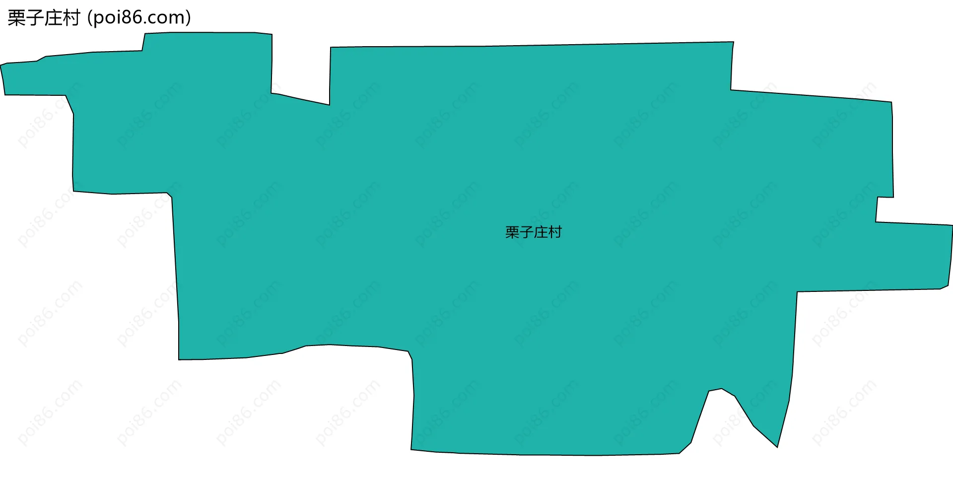 栗子庄村边界地图