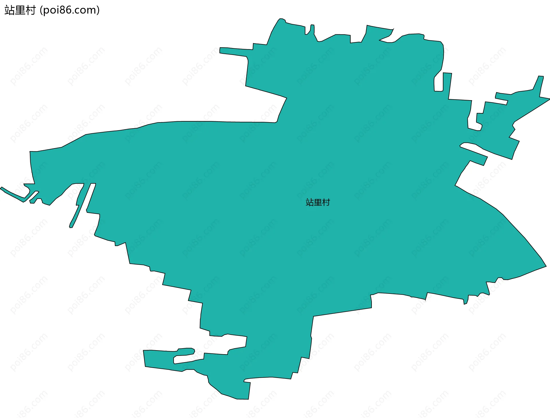 站里村边界地图