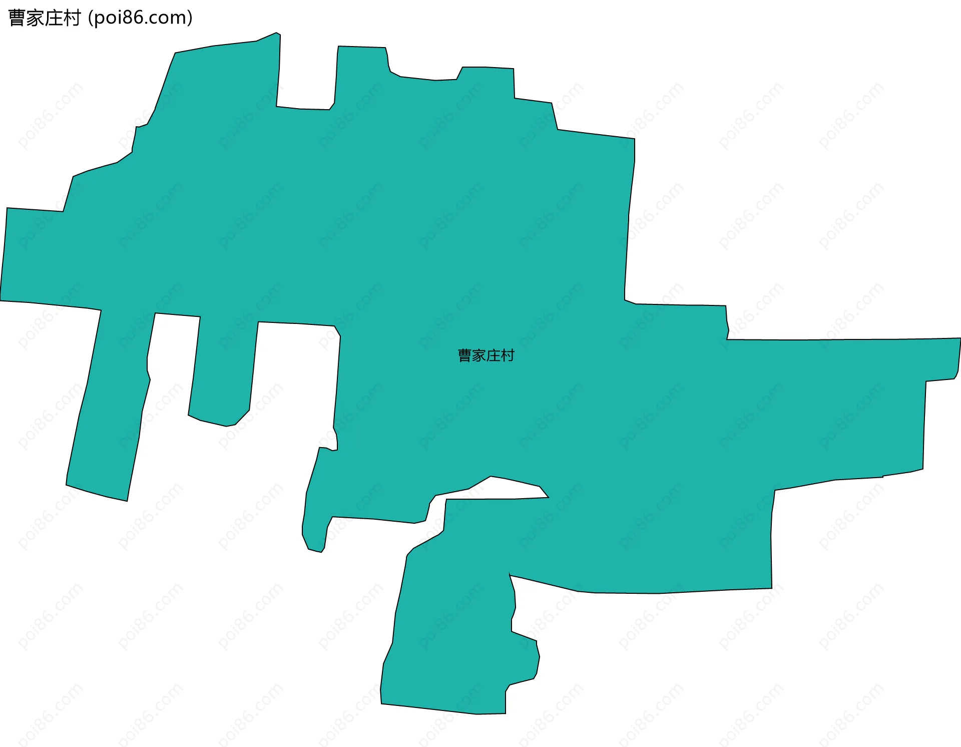曹家庄村边界地图