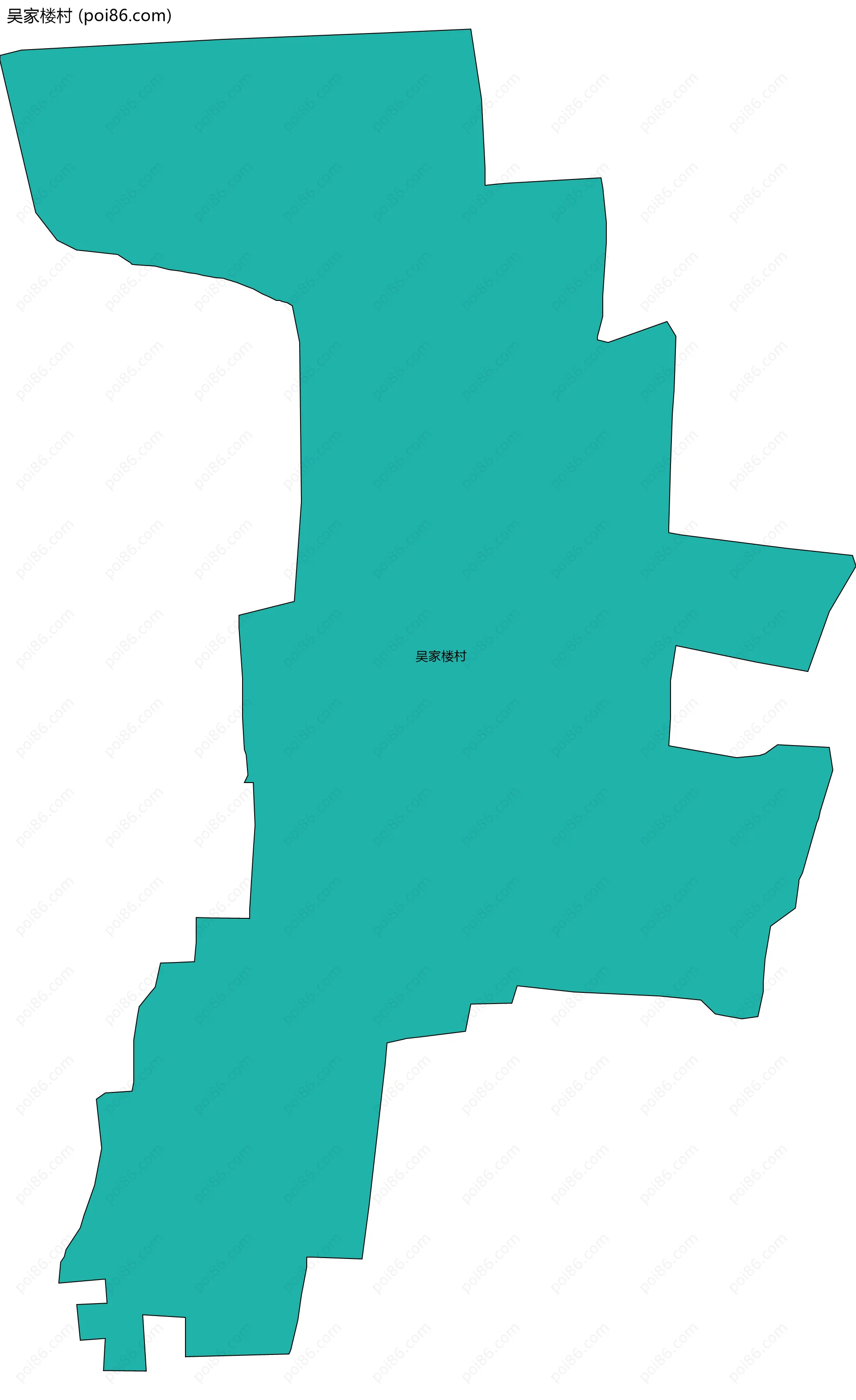吴家楼村边界地图