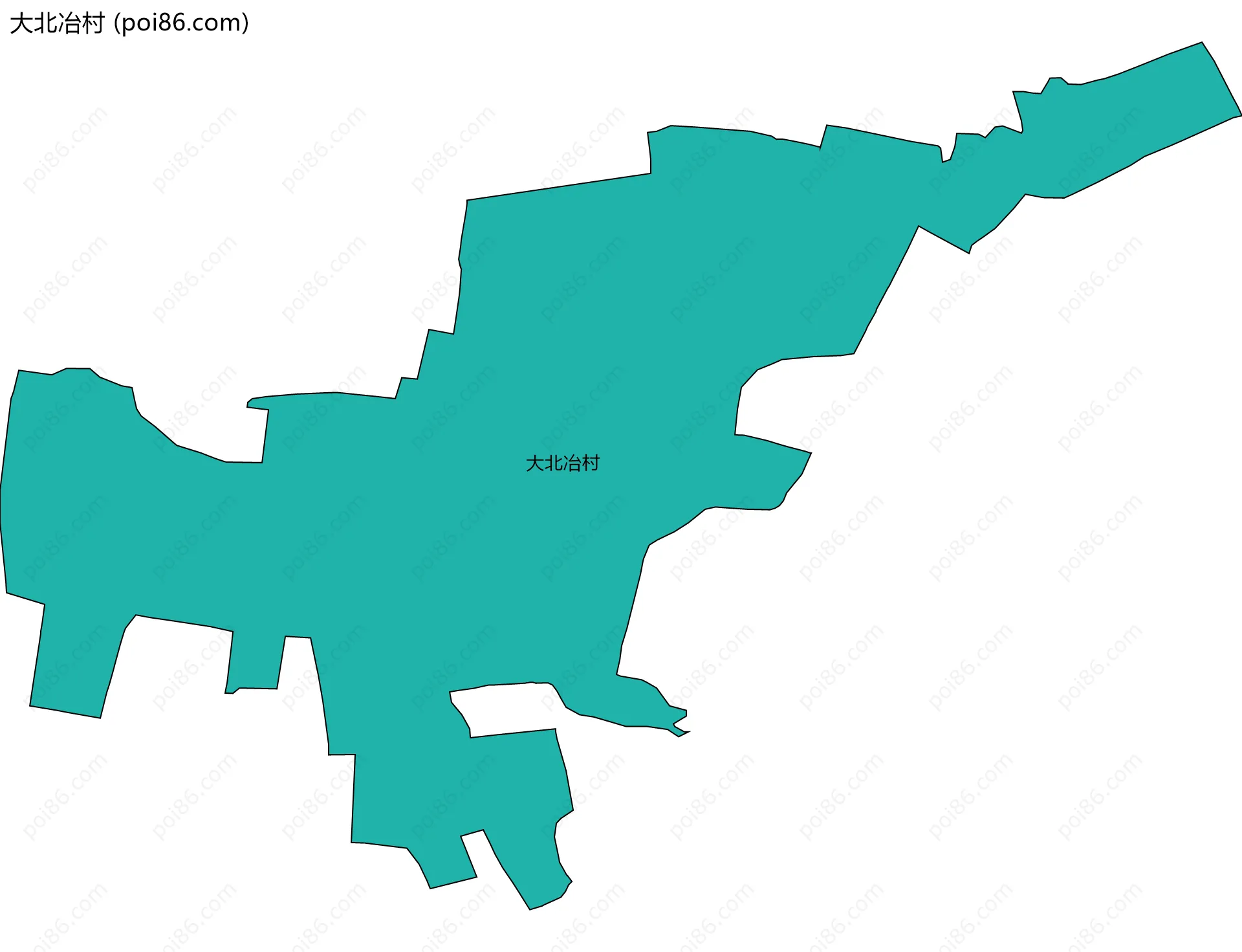 大北冶村边界地图
