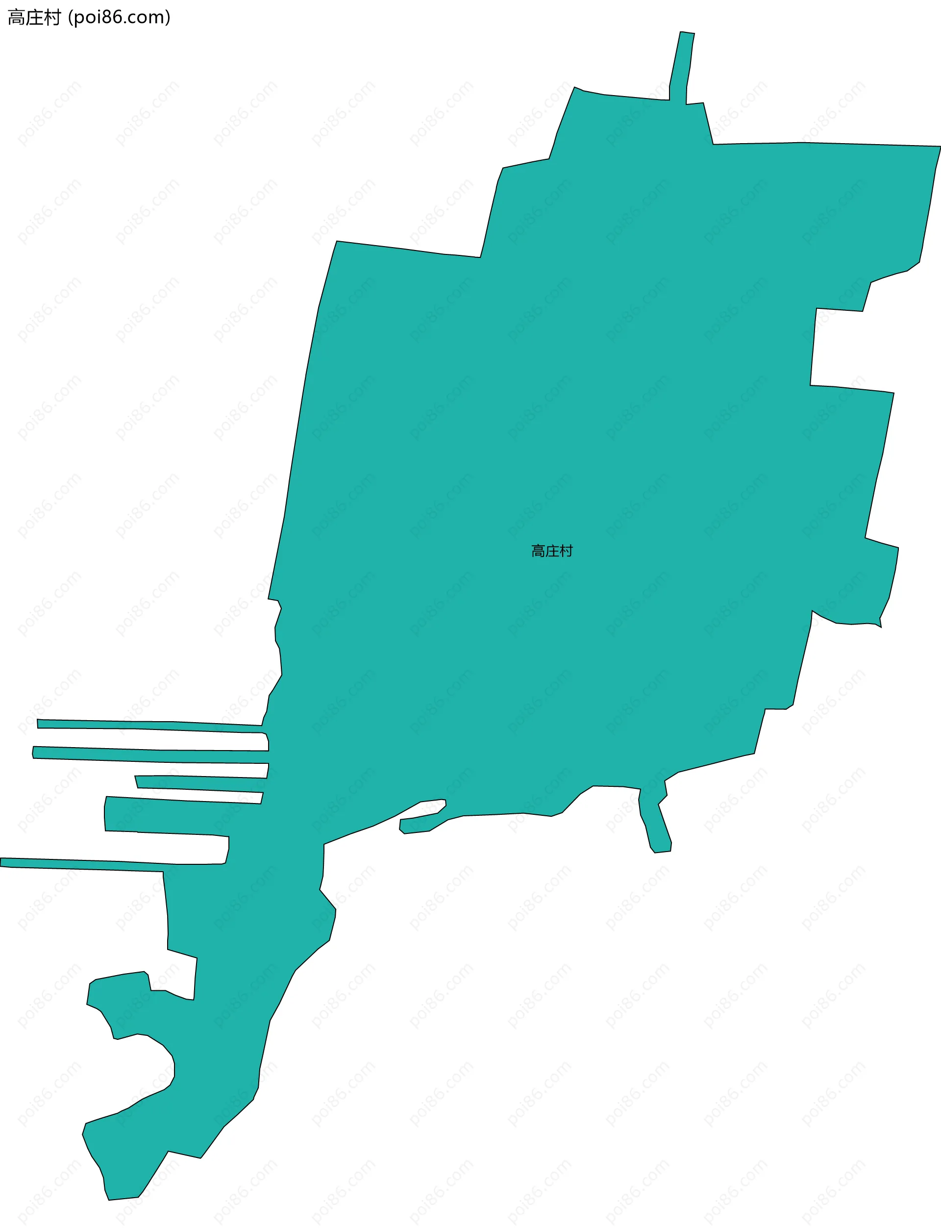 高庄村边界地图