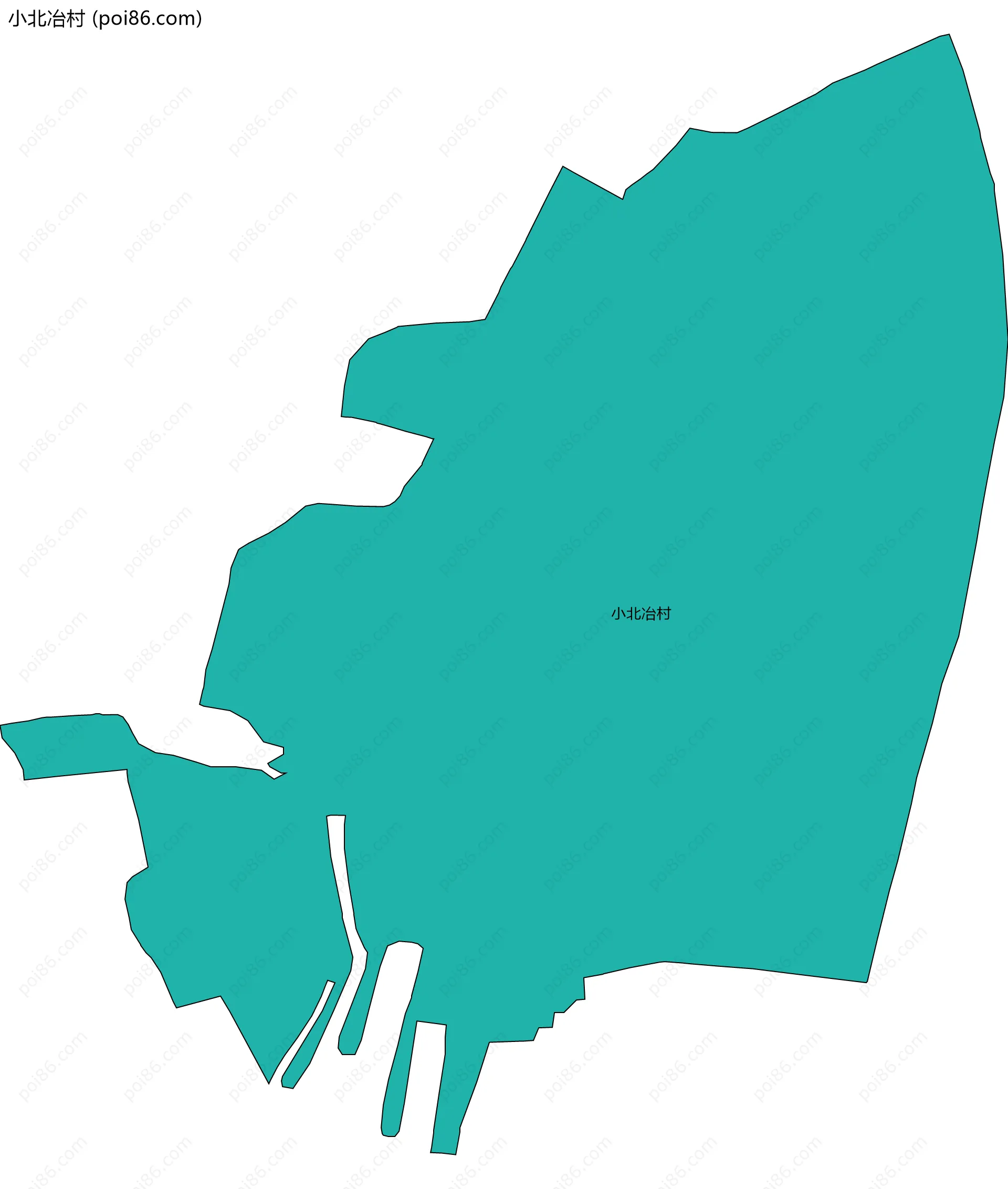 小北冶村边界地图