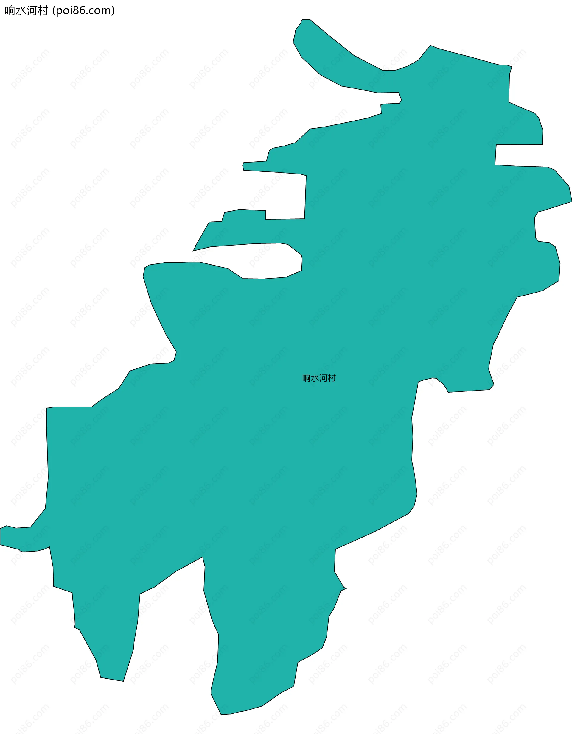 响水河村边界地图