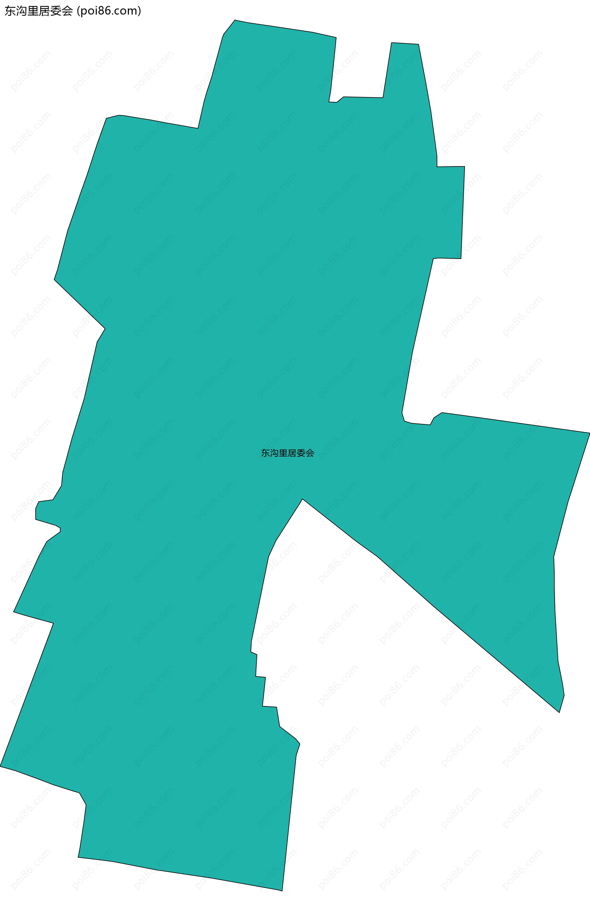 东沟里居委会边界地图