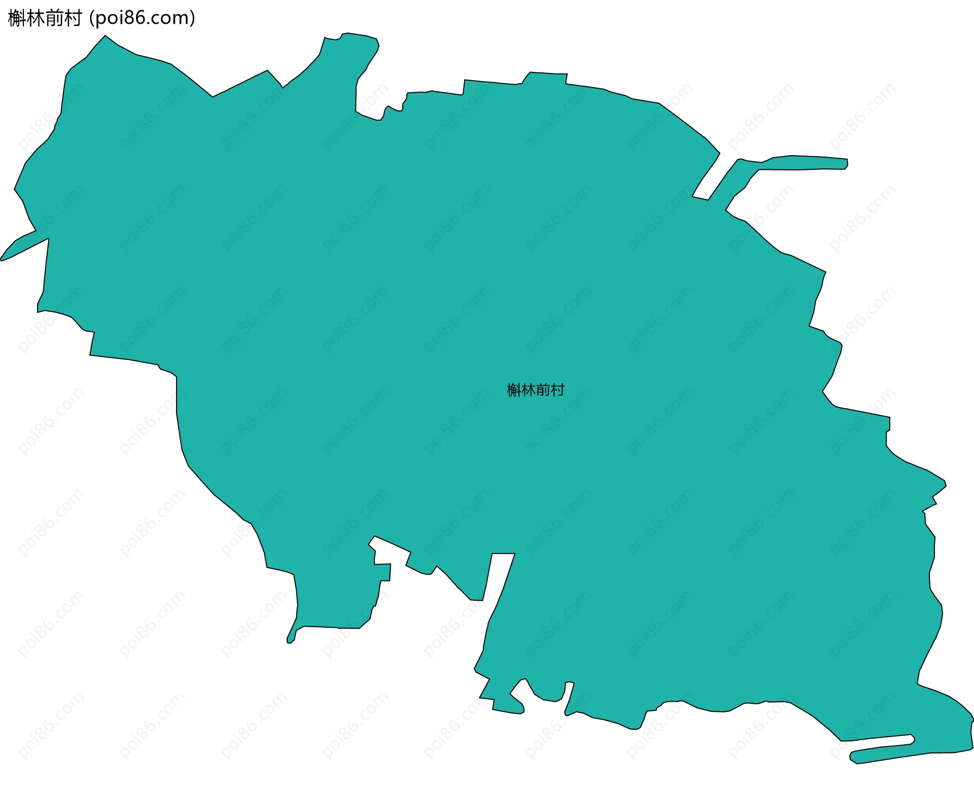 槲林前村边界地图