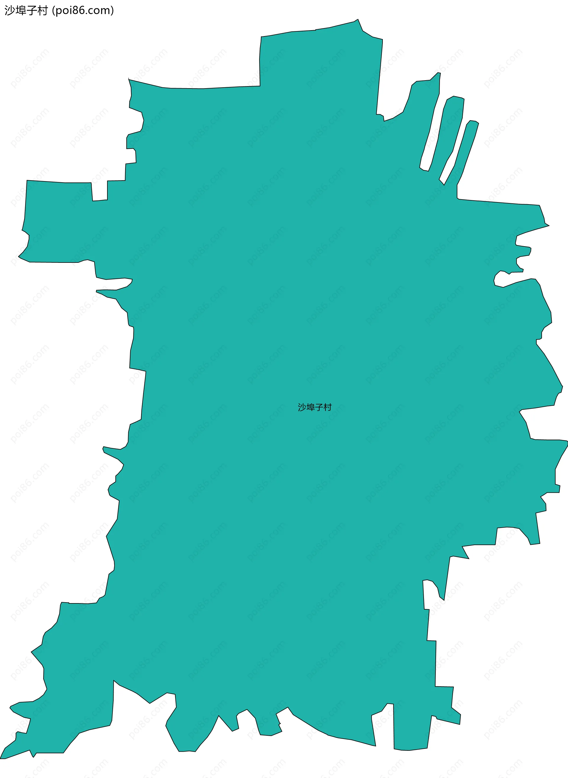 沙埠子村边界地图