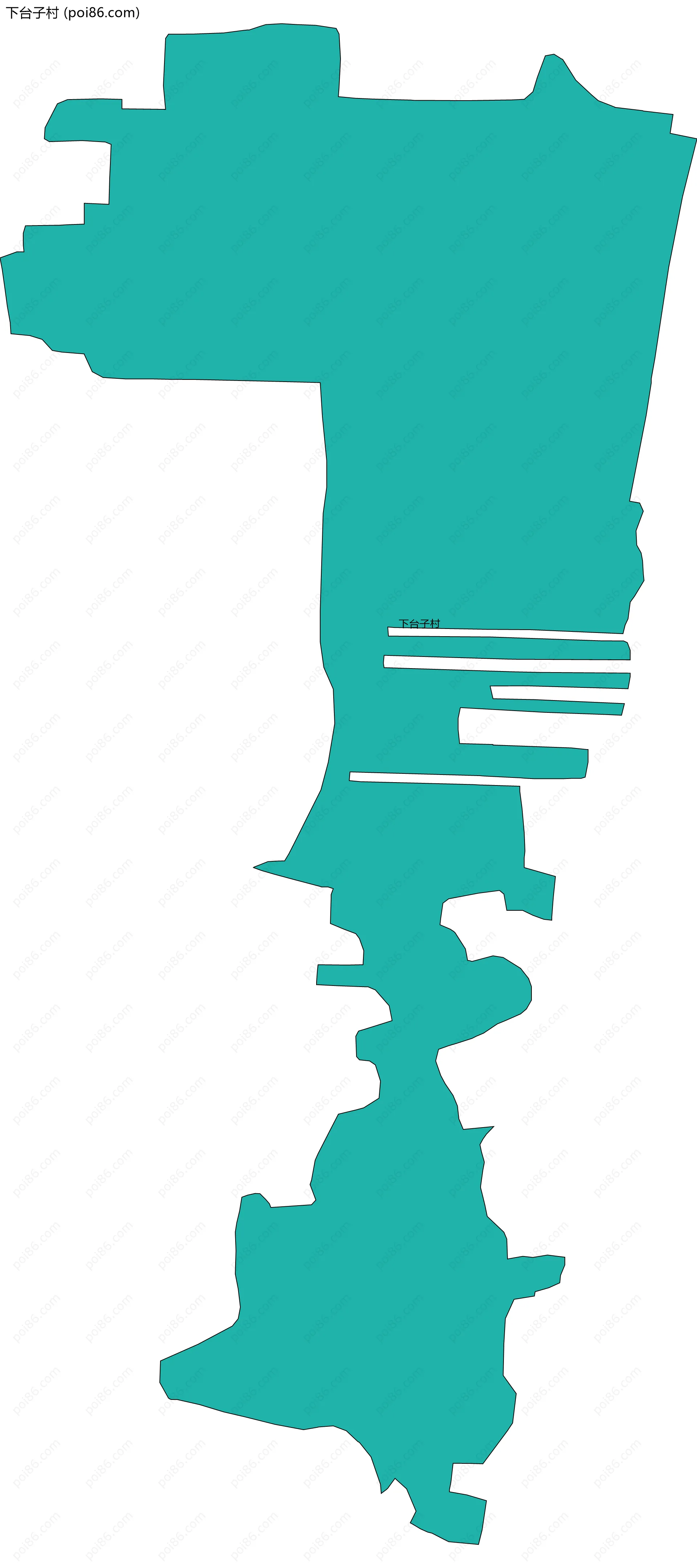 下台子村边界地图