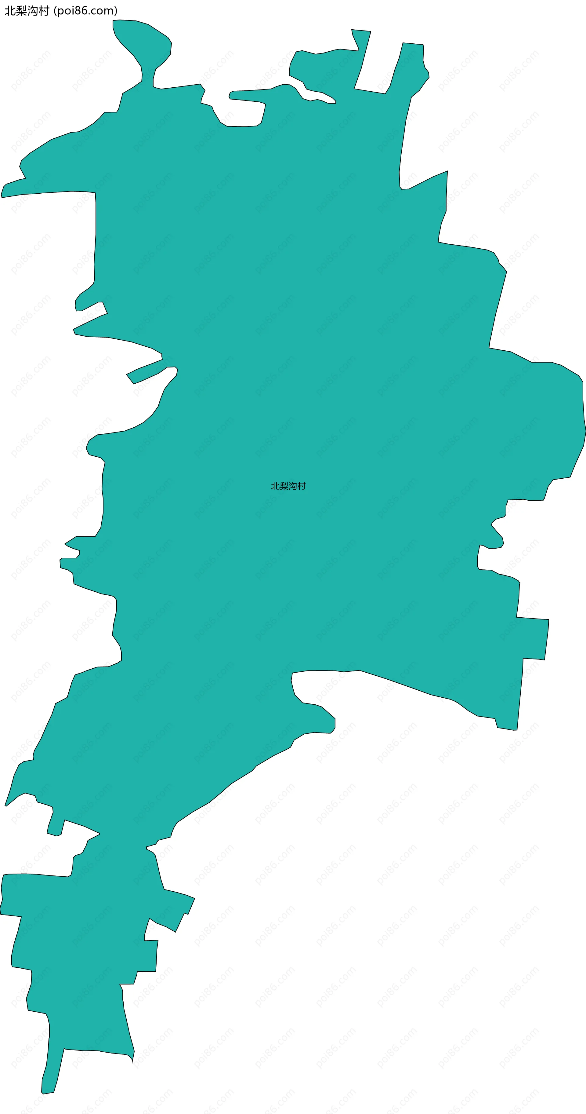 北梨沟村边界地图