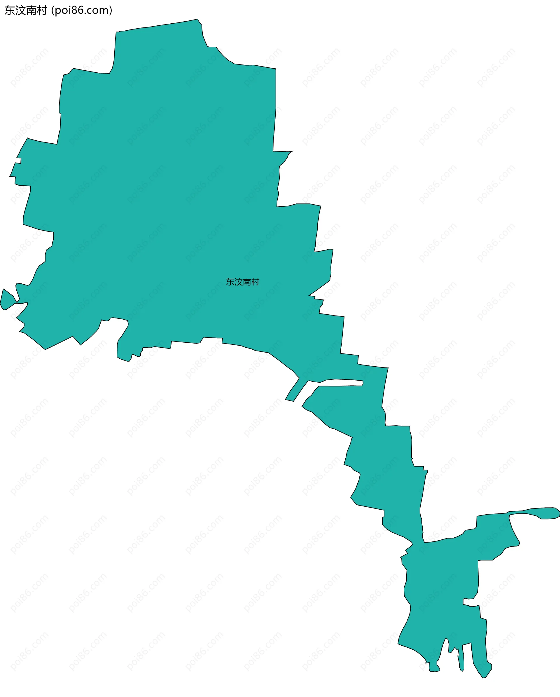 东汶南村边界地图