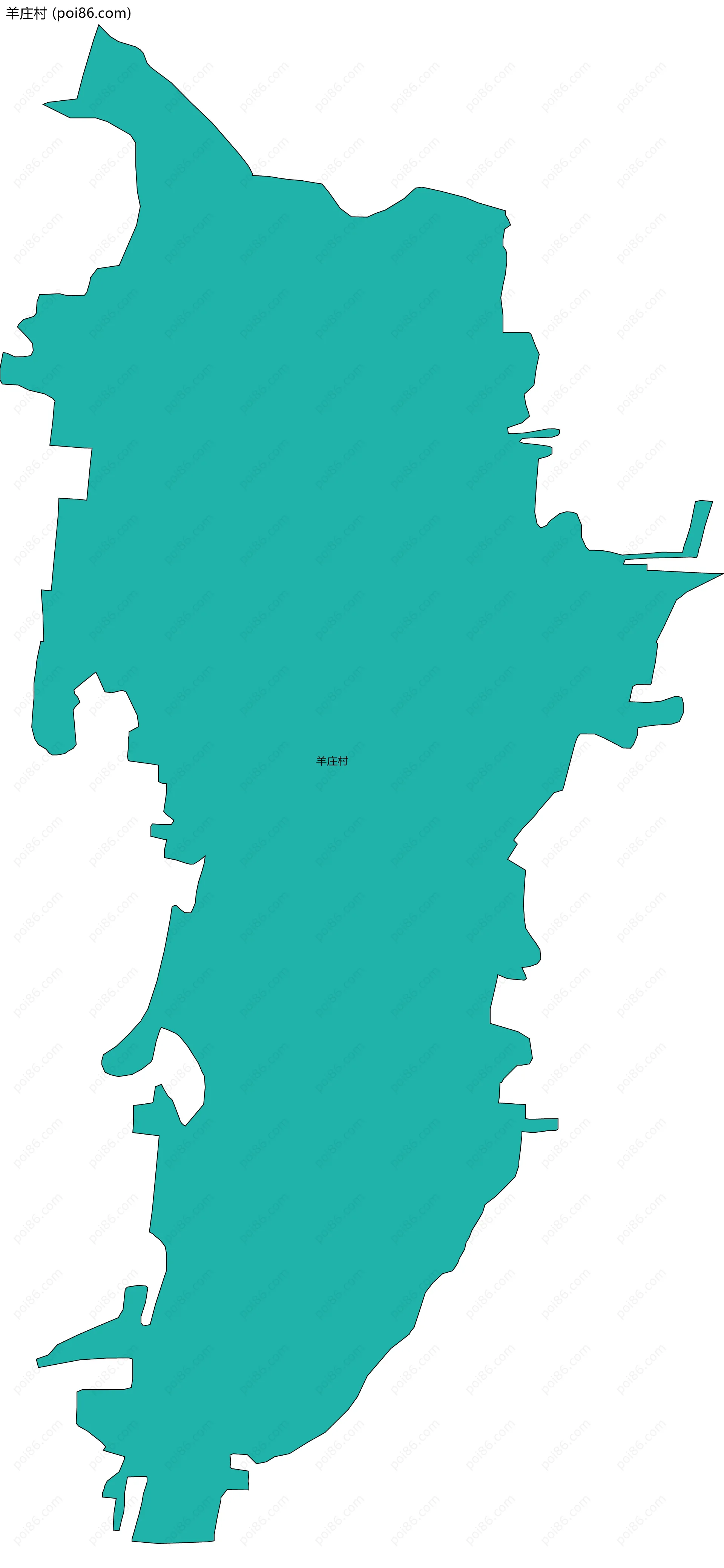 羊庄村边界地图