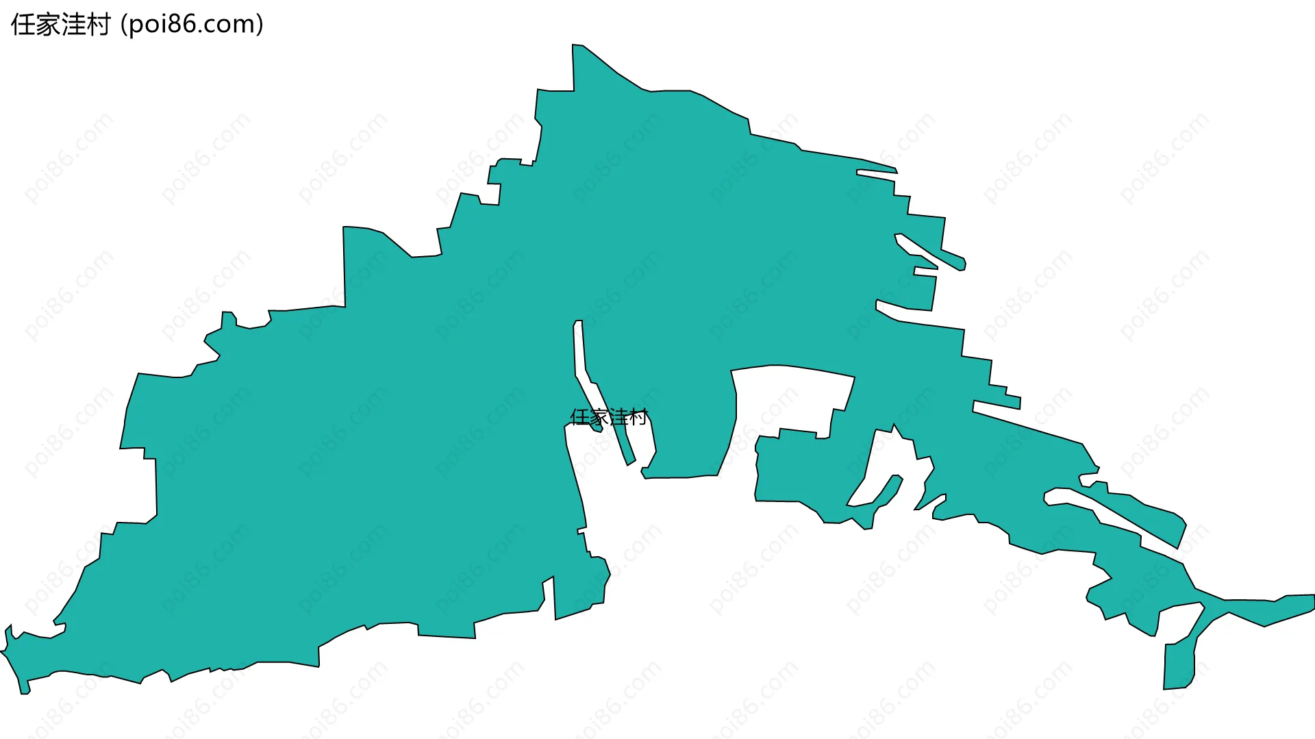 任家洼村边界地图