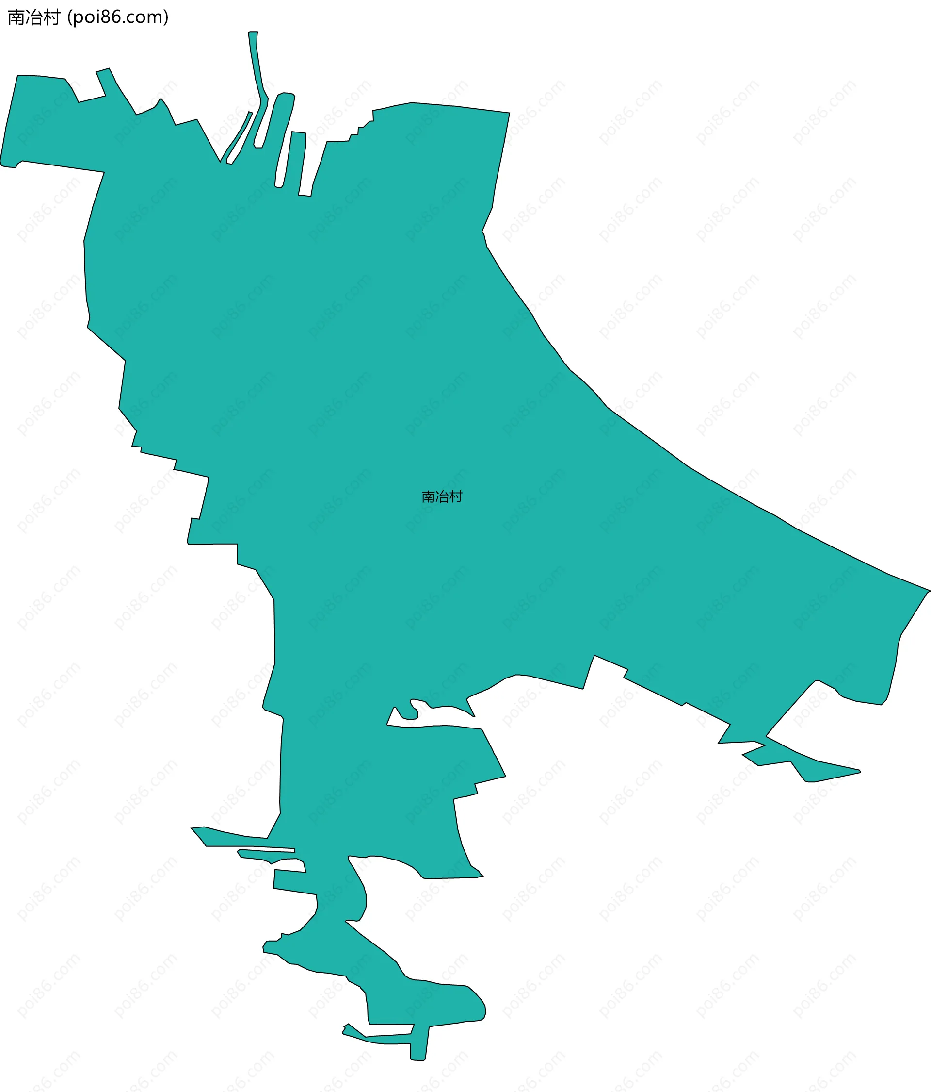 南冶村边界地图