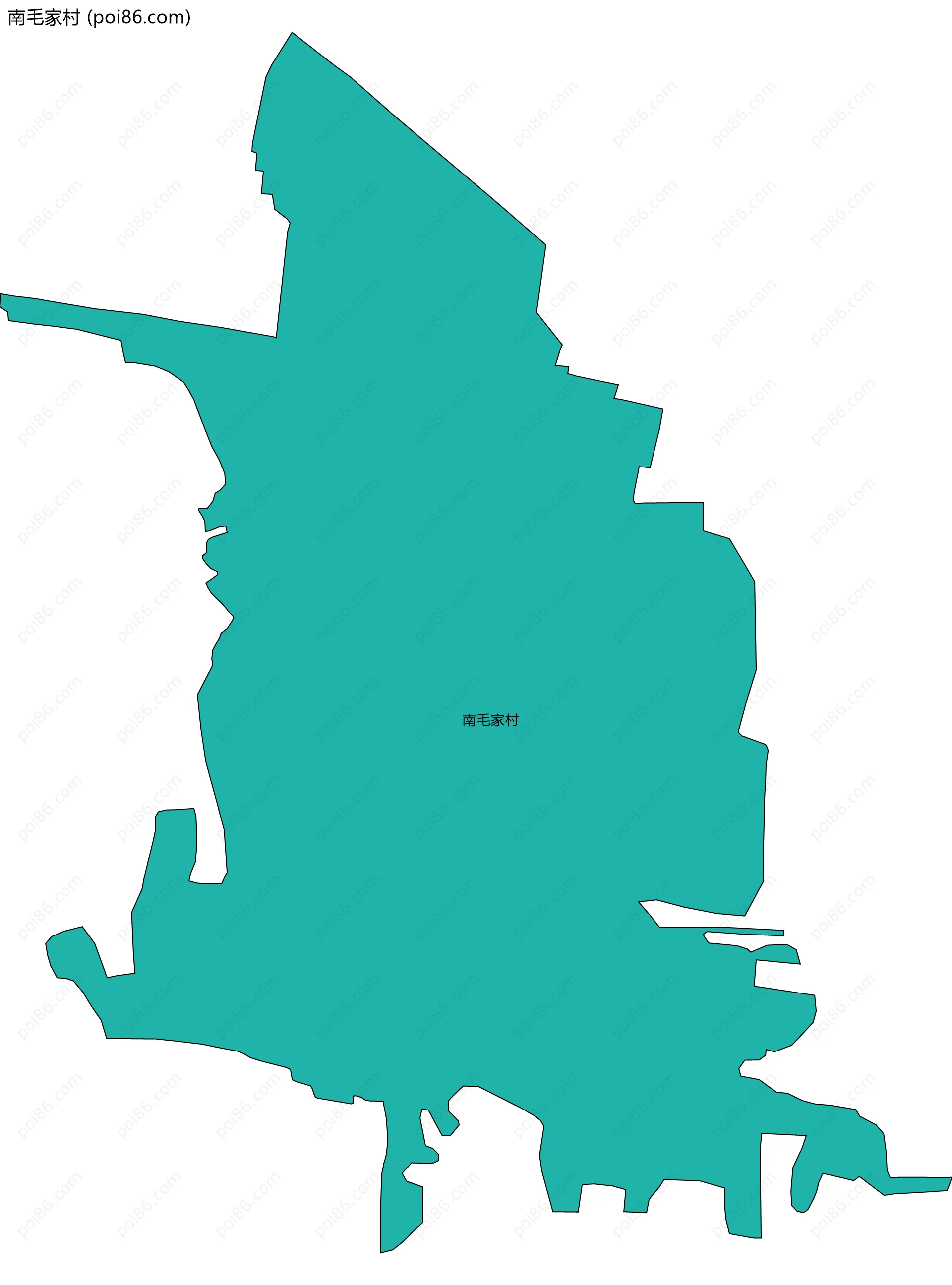 南毛家村边界地图