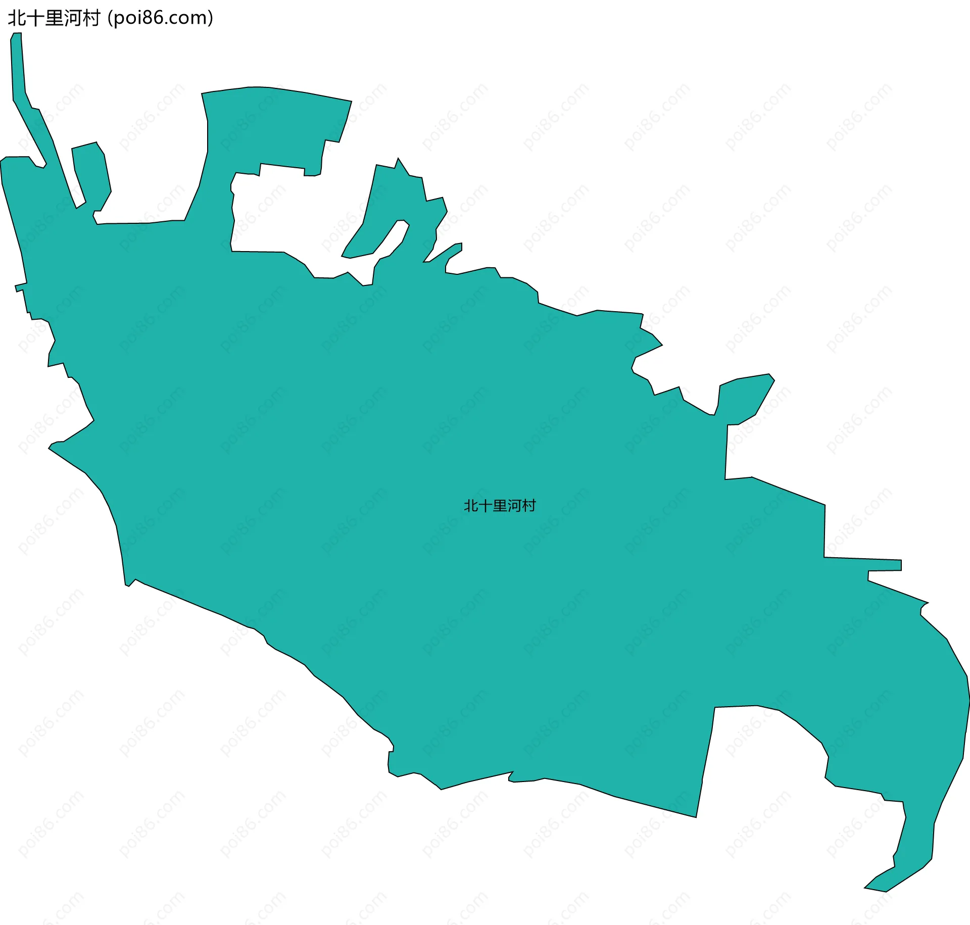 北十里河村边界地图