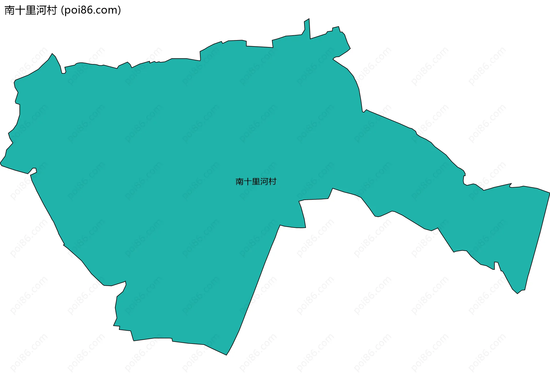 南十里河村边界地图