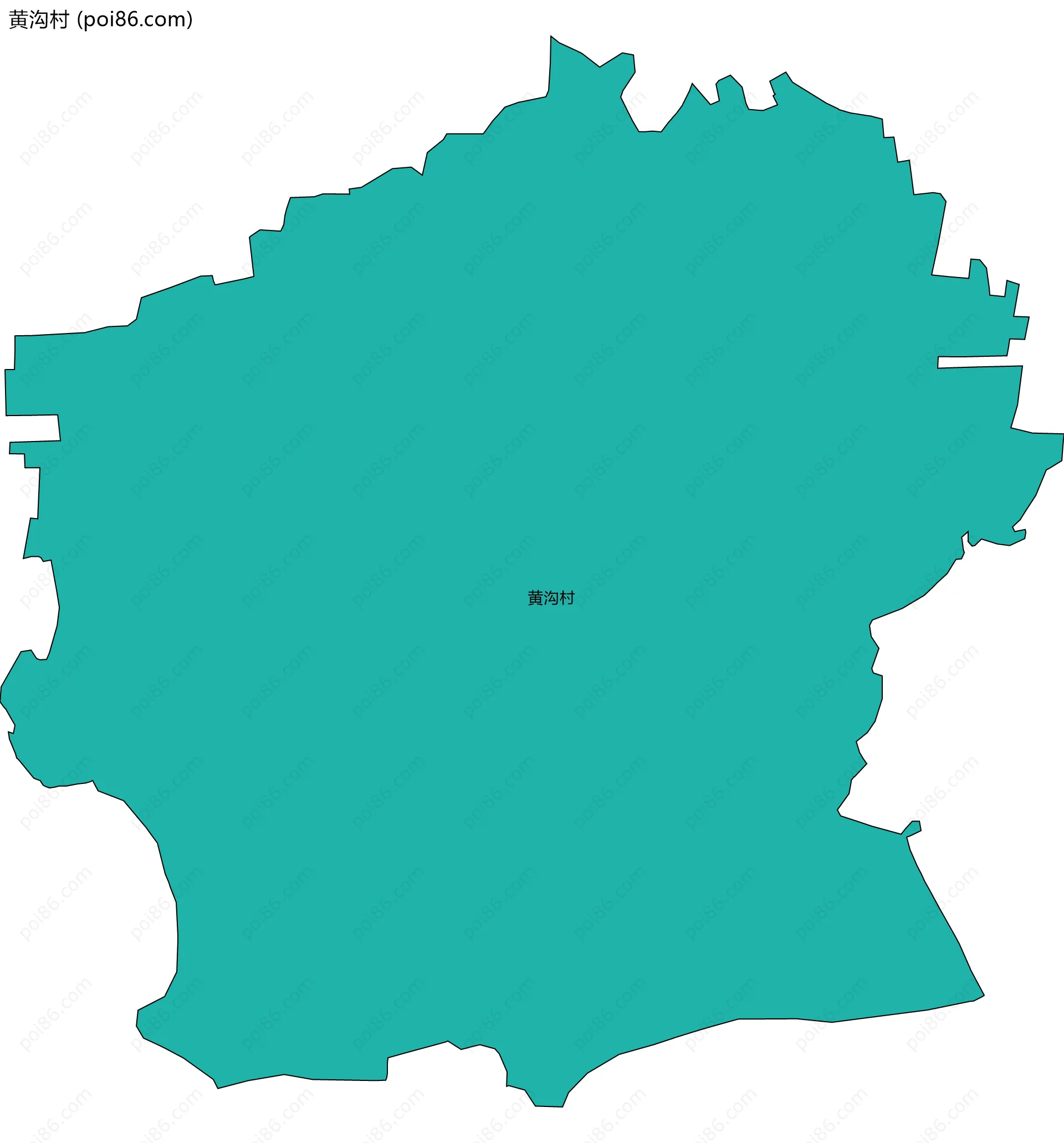 黄沟村边界地图