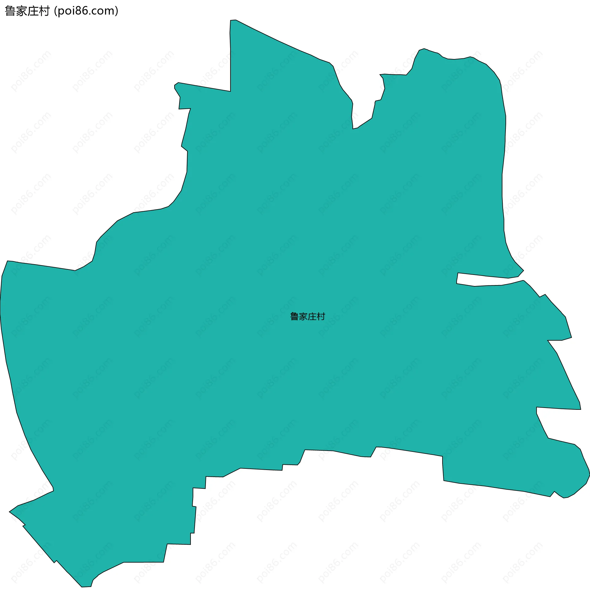 鲁家庄村边界地图