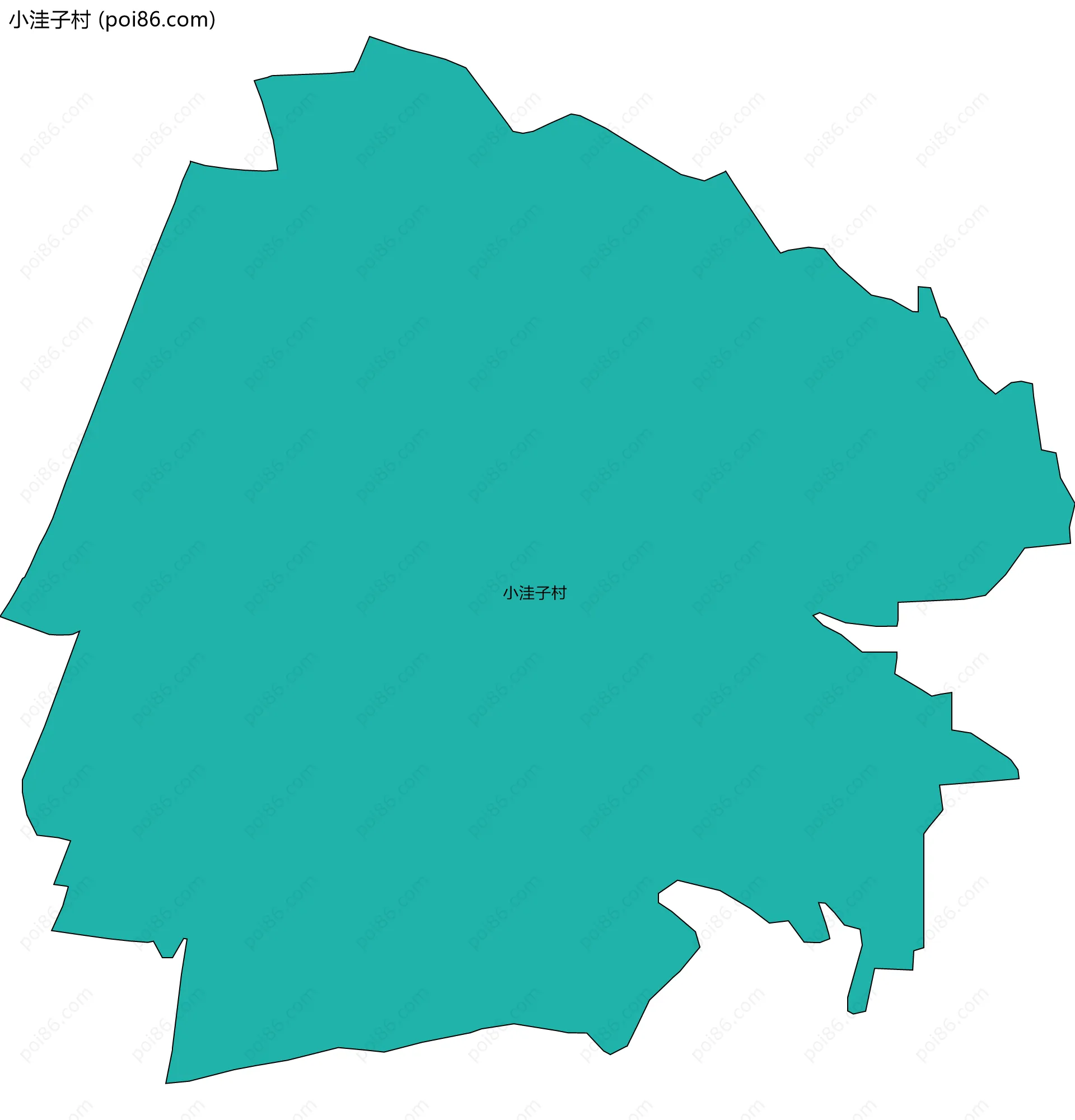 小洼子村边界地图