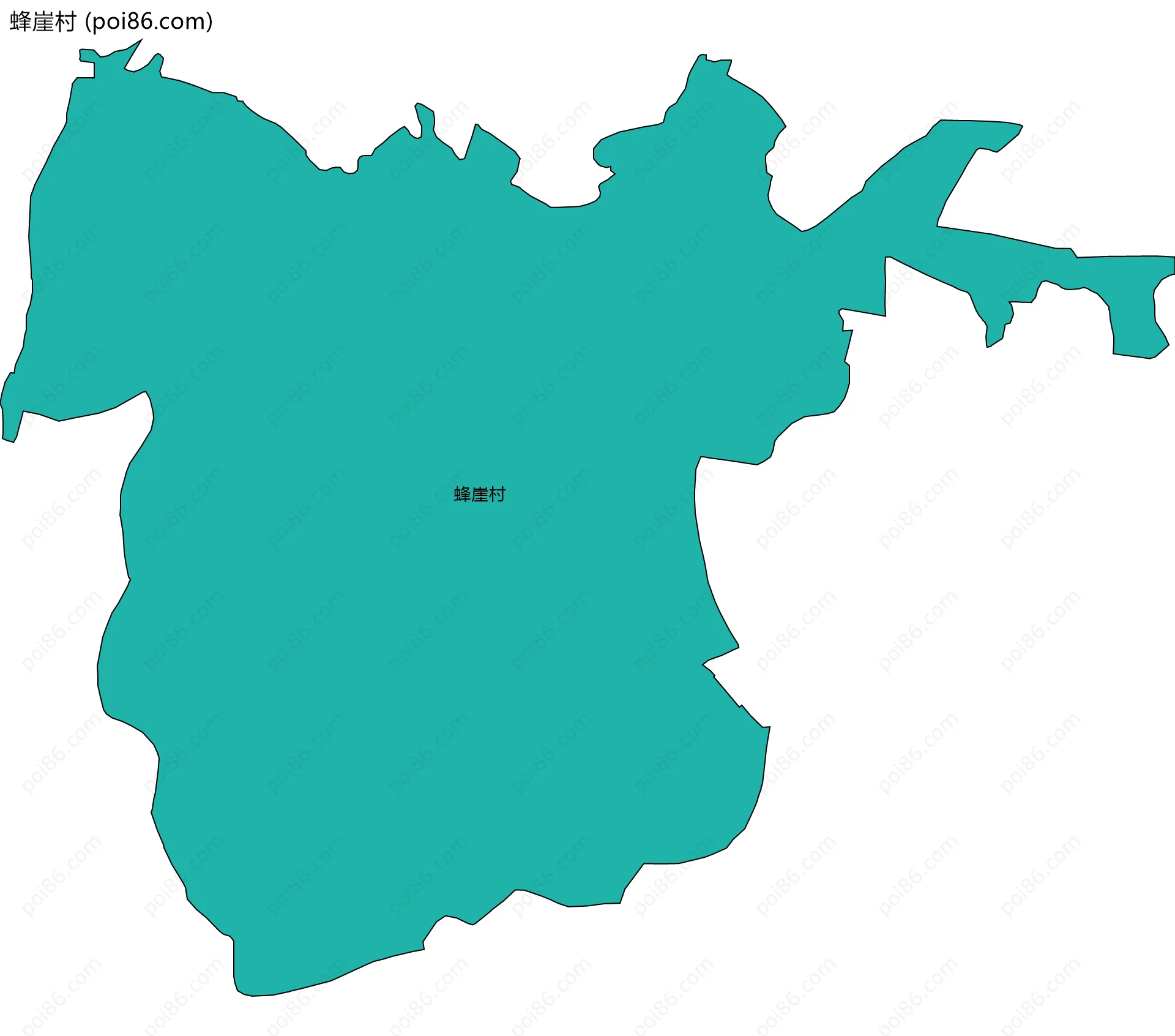 蜂崖村边界地图