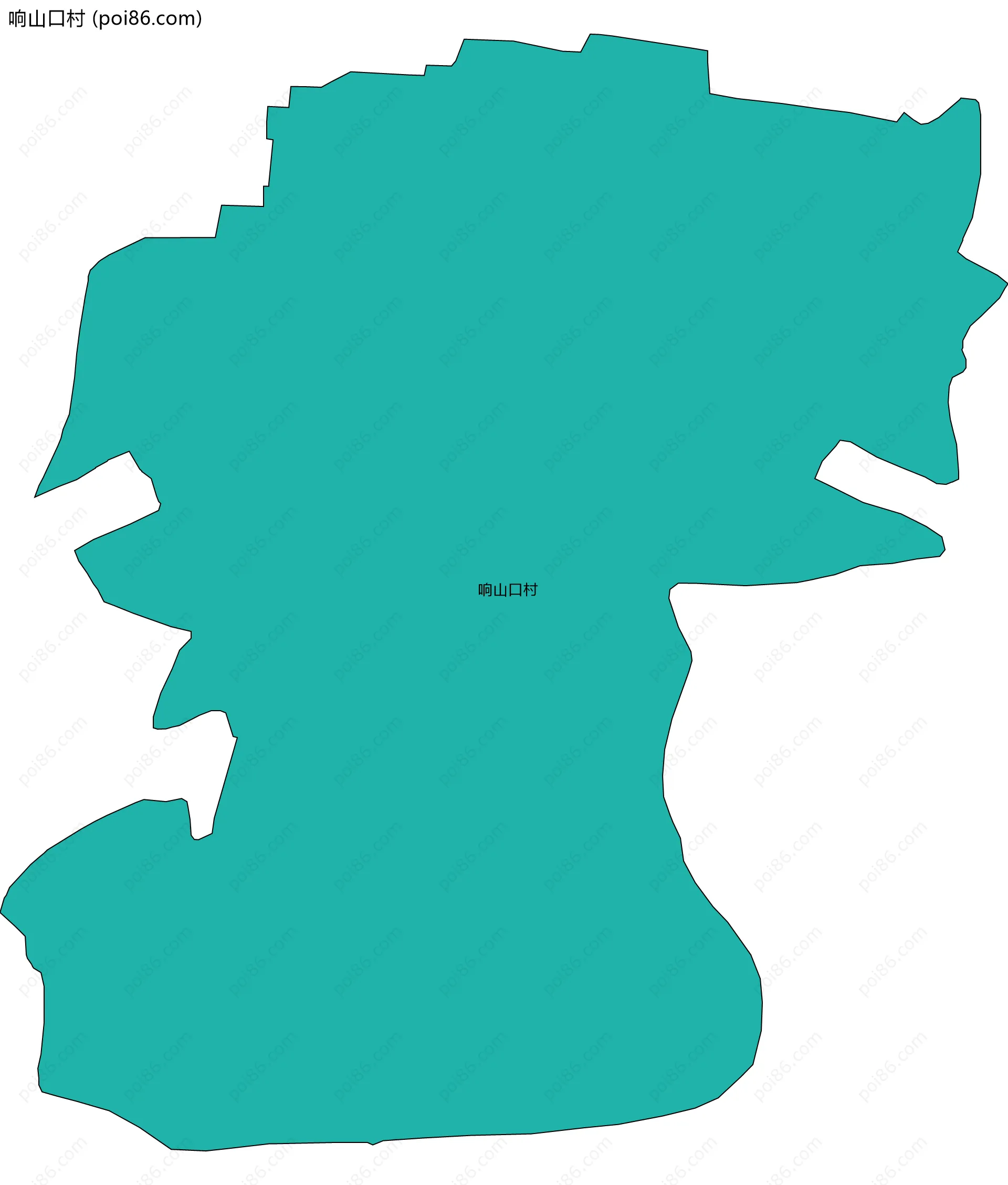 响山口村边界地图