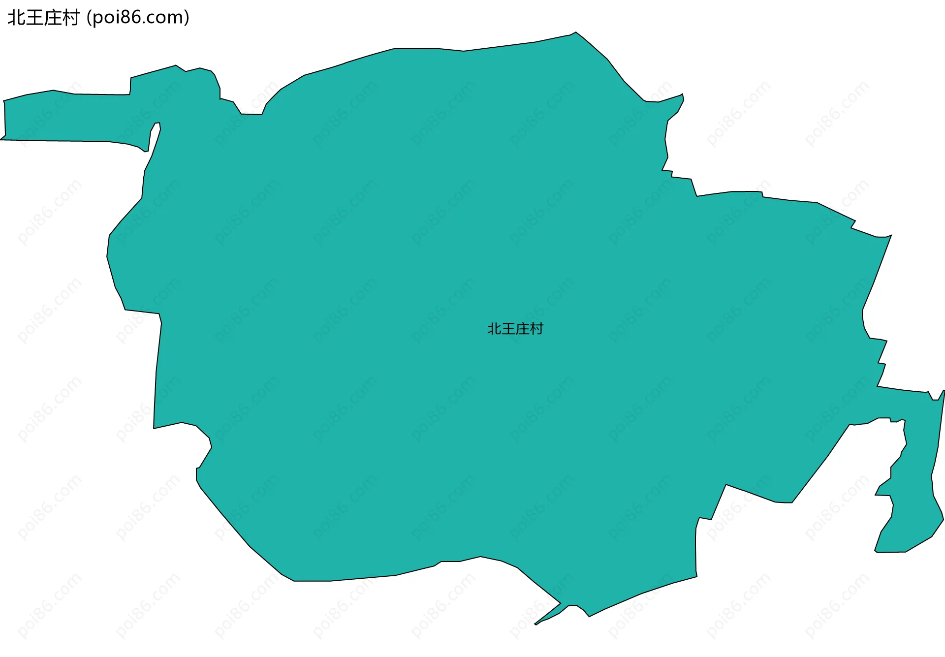 北王庄村边界地图