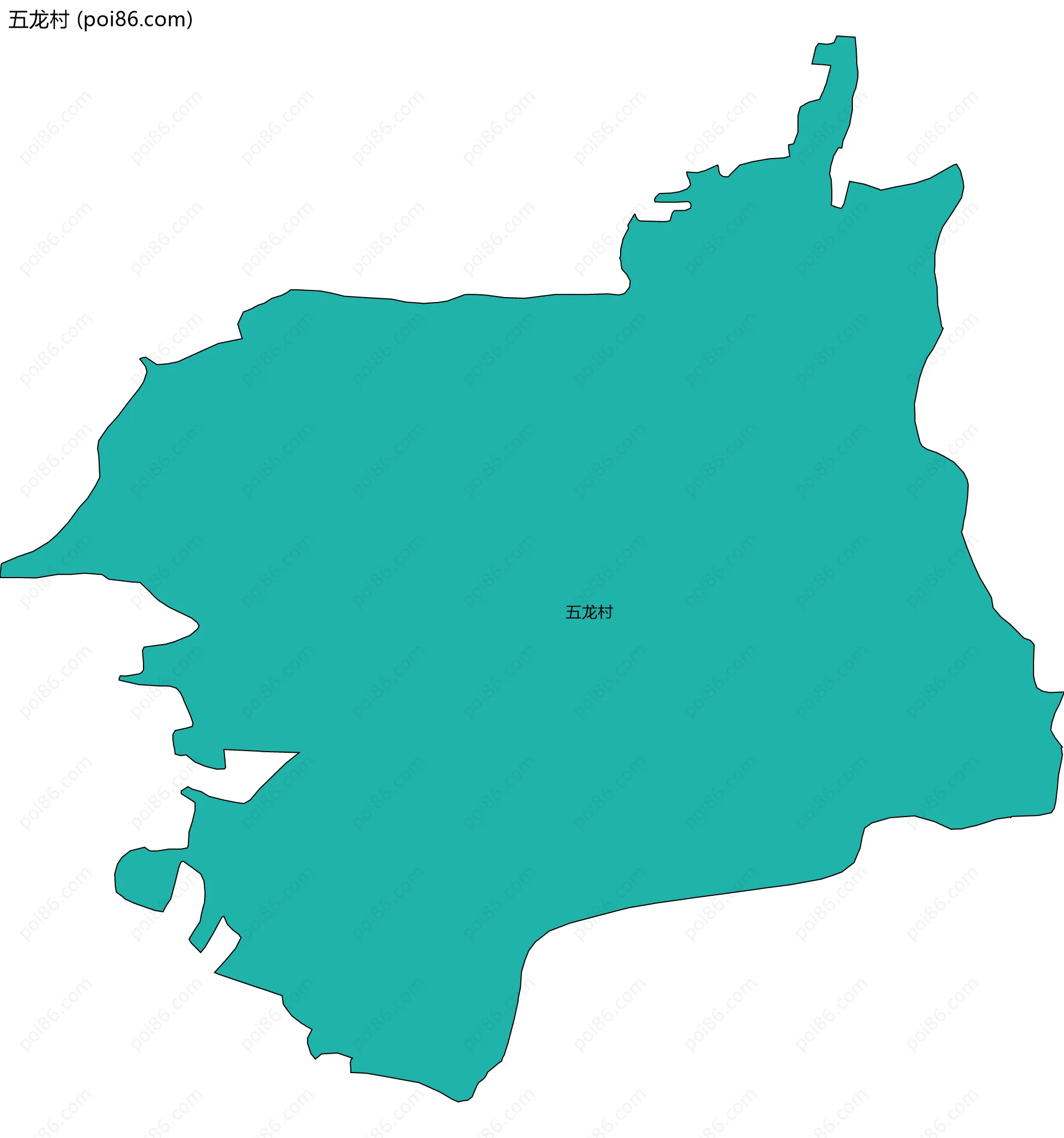 五龙村边界地图