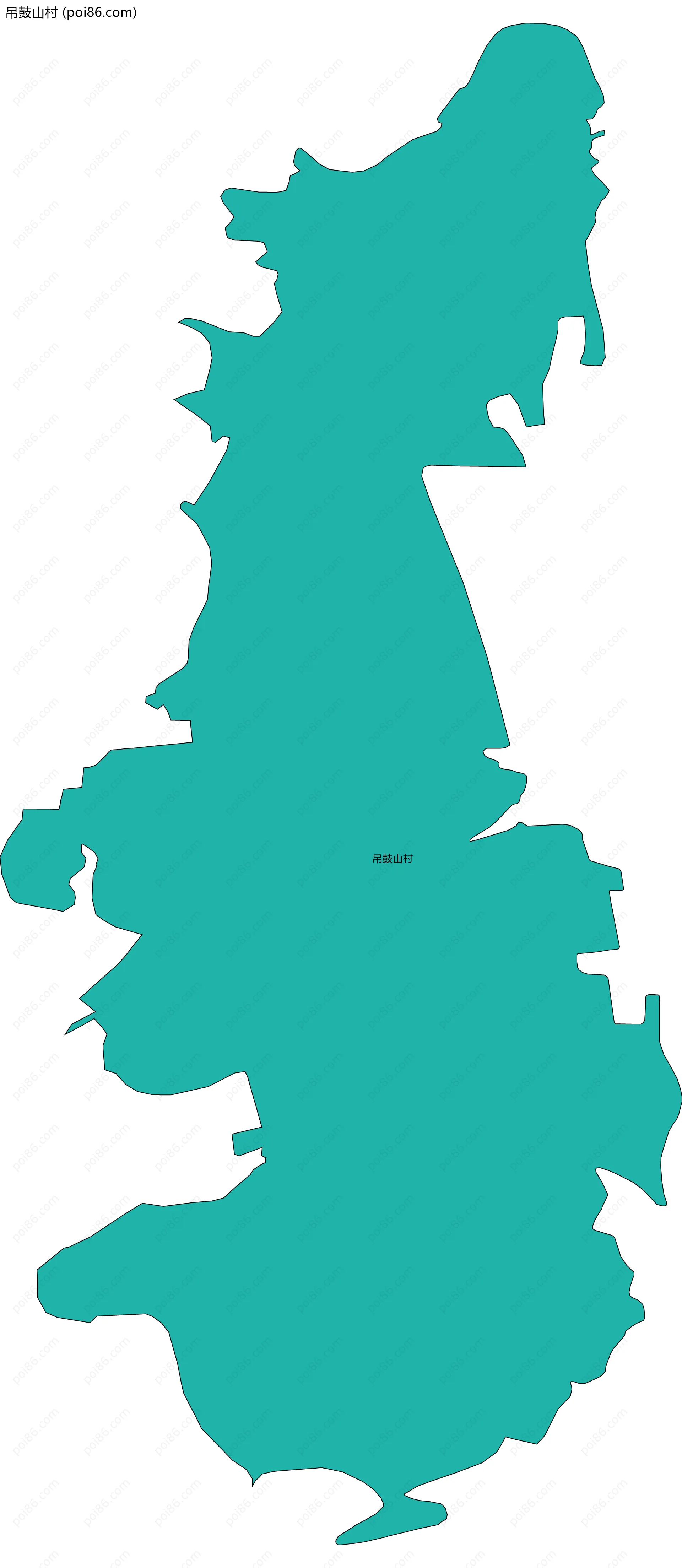 吊鼓山村边界地图
