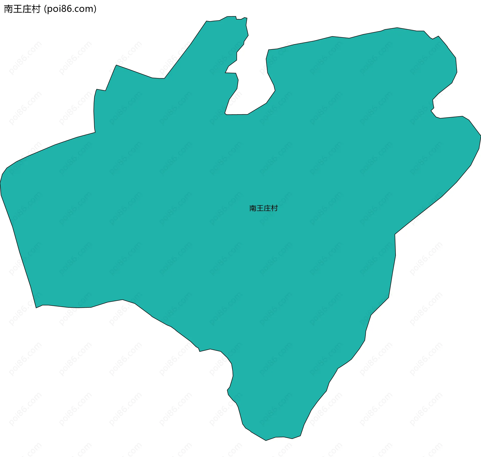 南王庄村边界地图