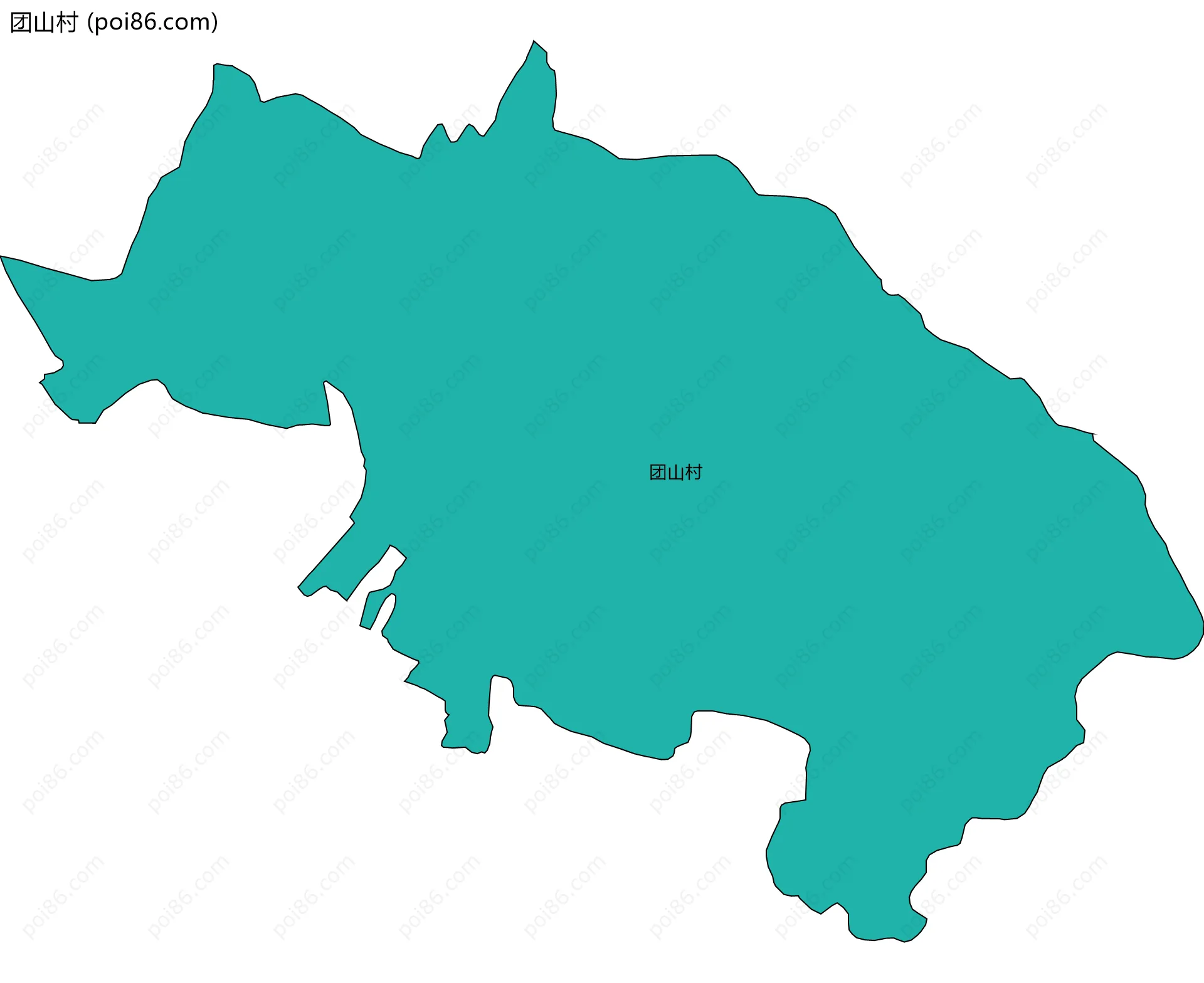 团山村边界地图