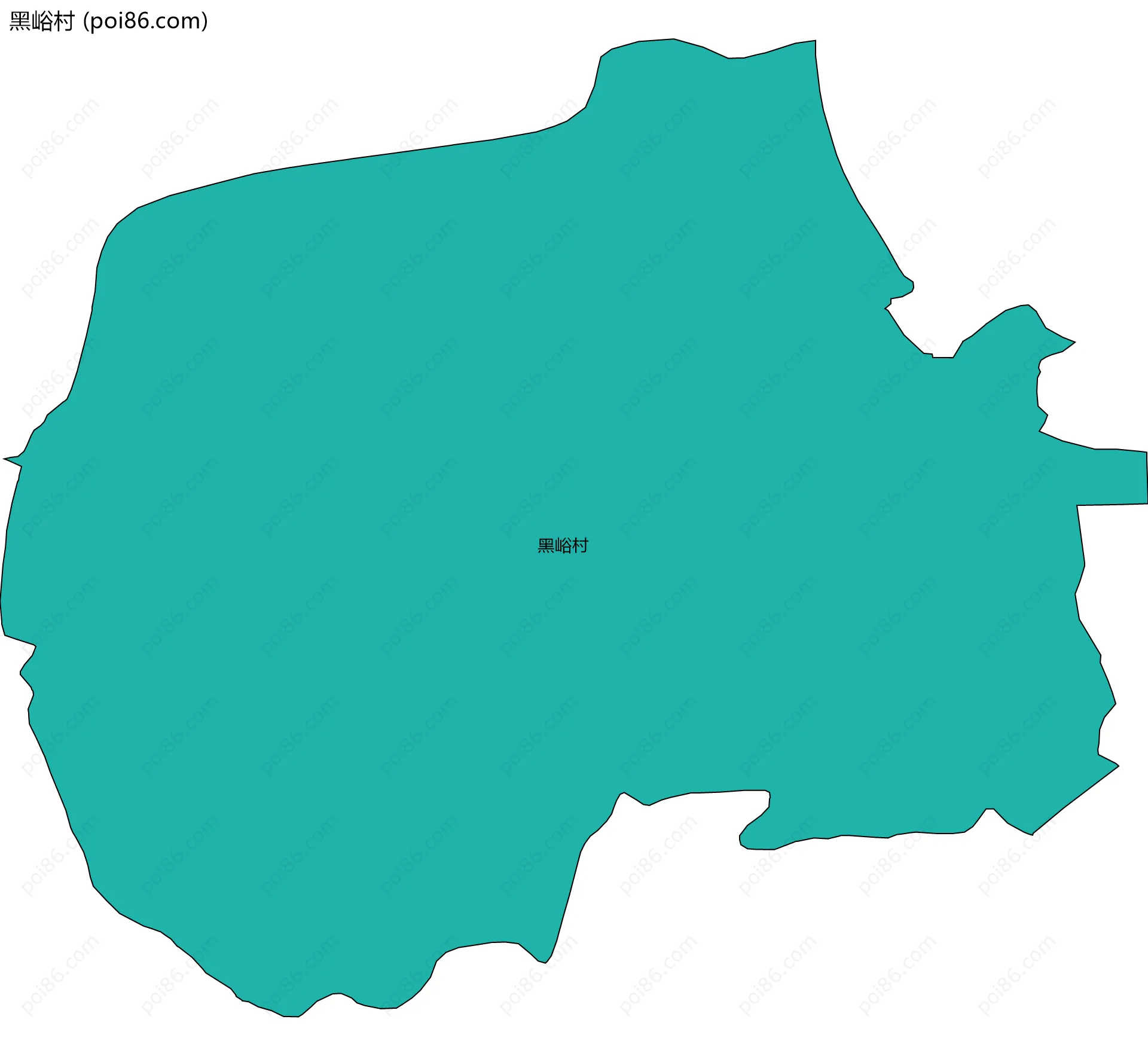 黑峪村边界地图