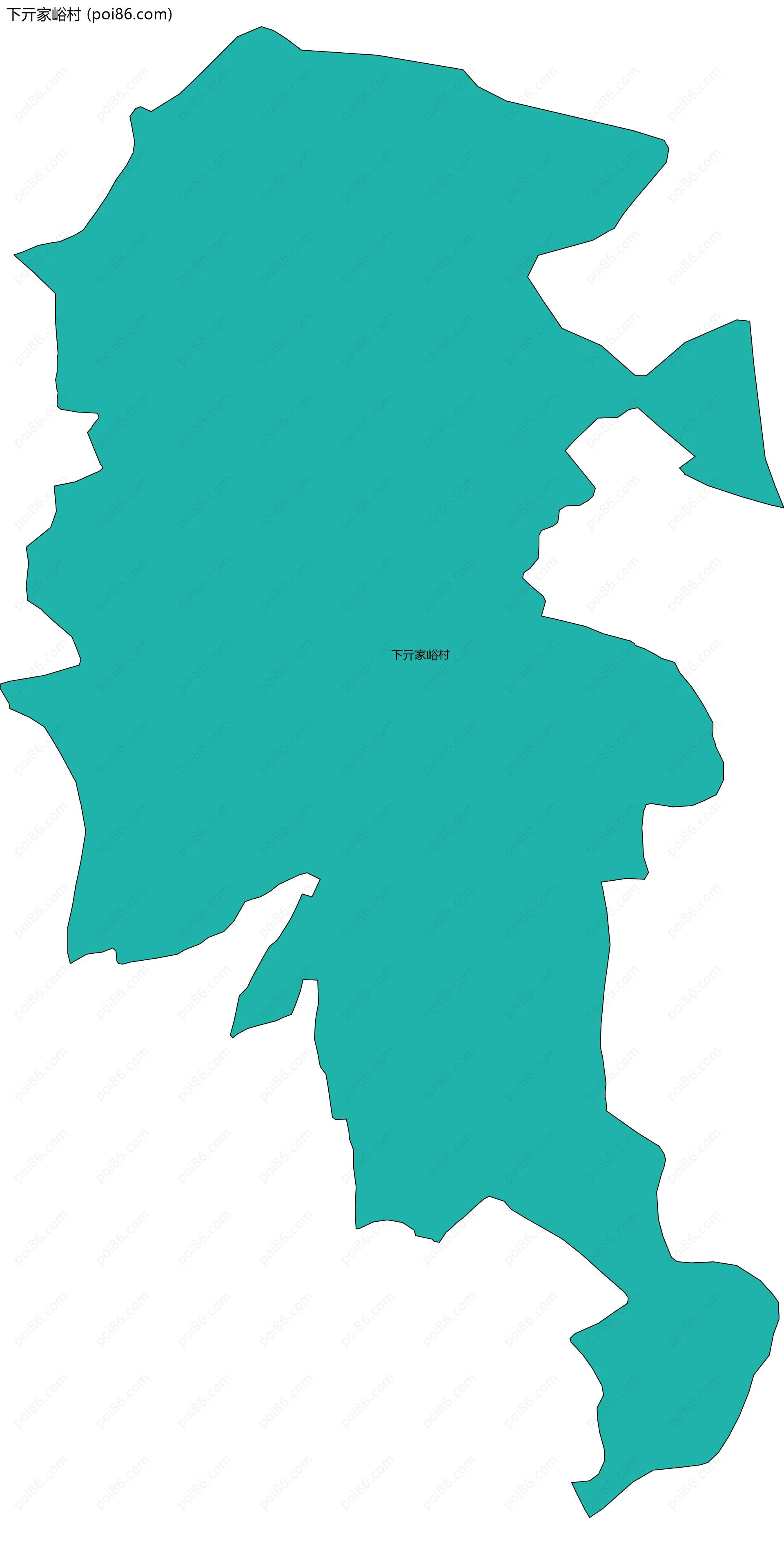 下亓家峪村边界地图