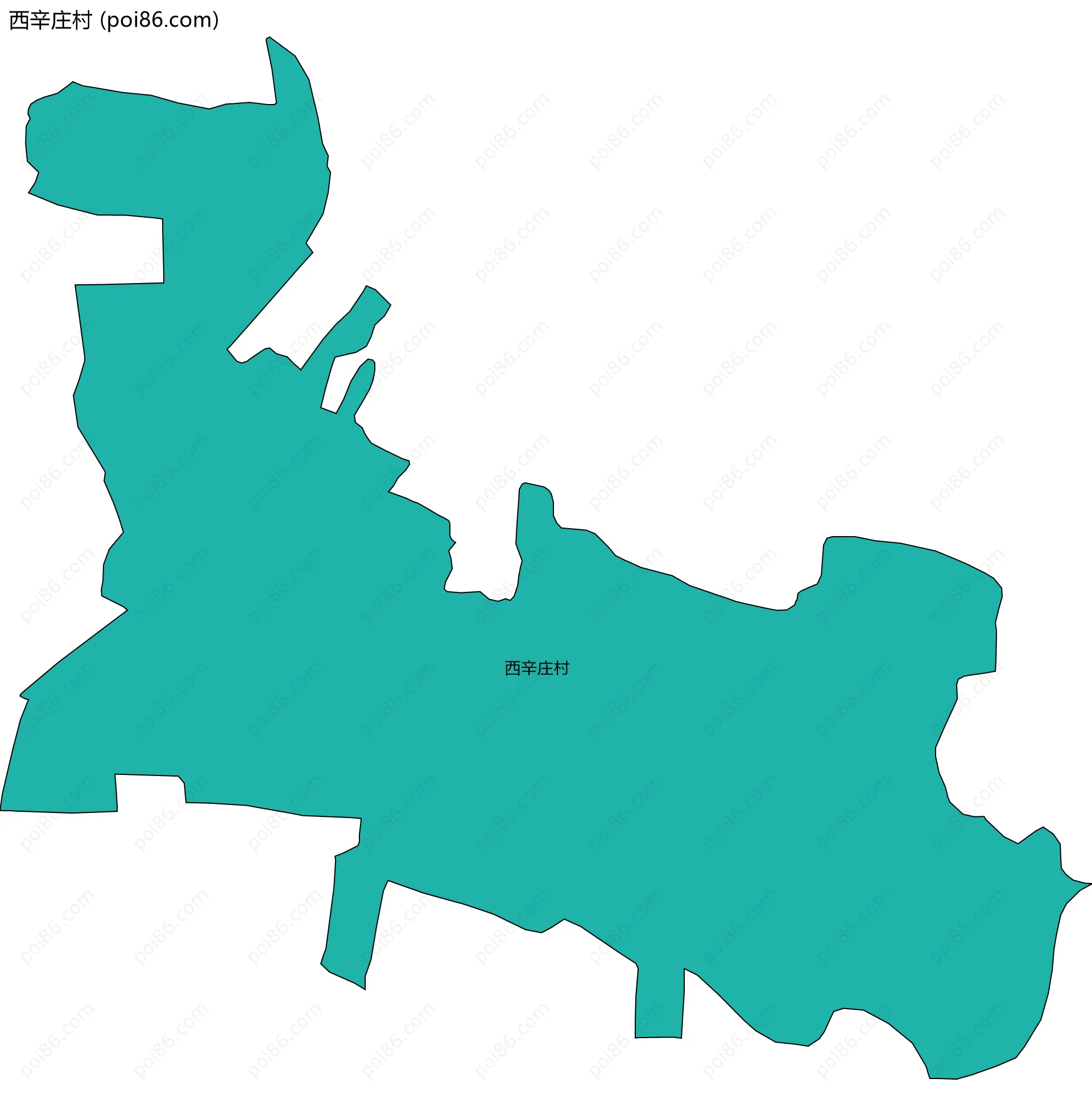 西辛庄村边界地图