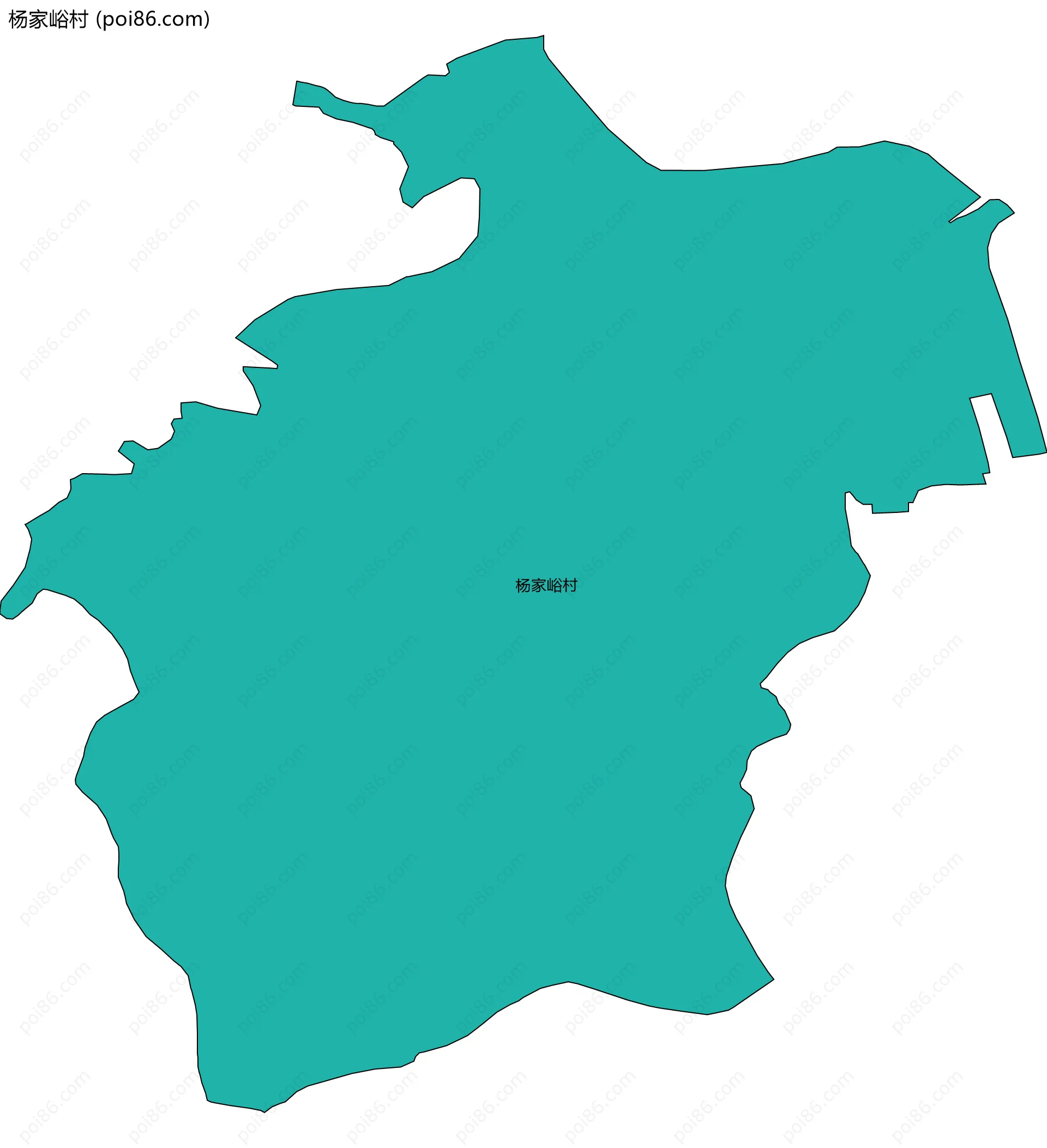 杨家峪村边界地图