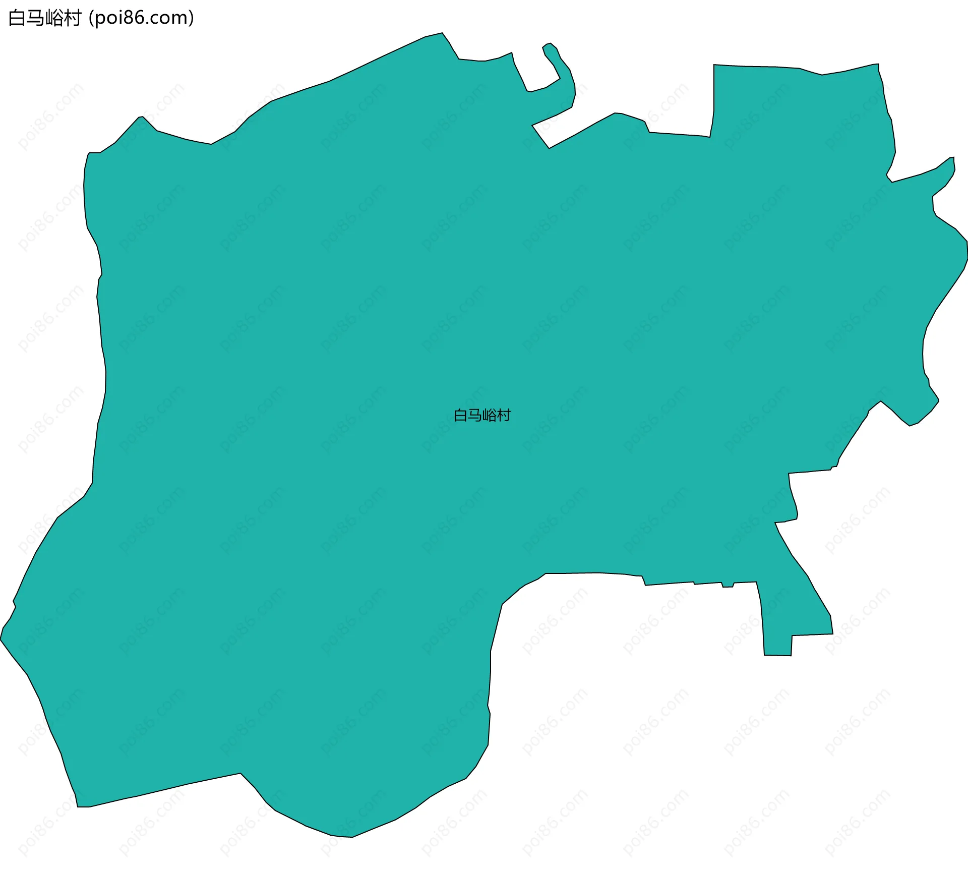 白马峪村边界地图