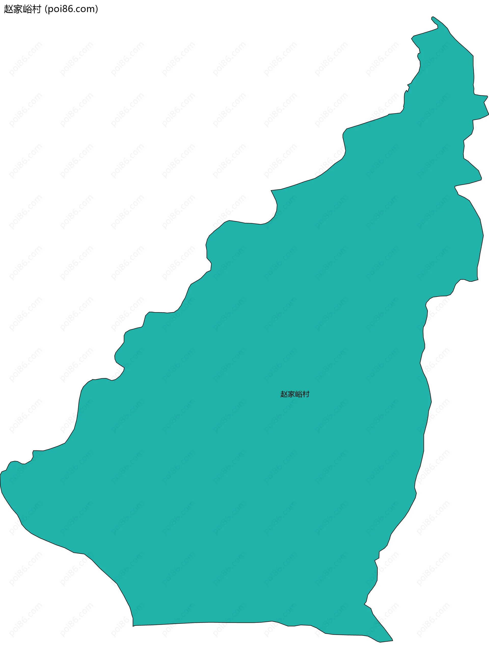 赵家峪村边界地图