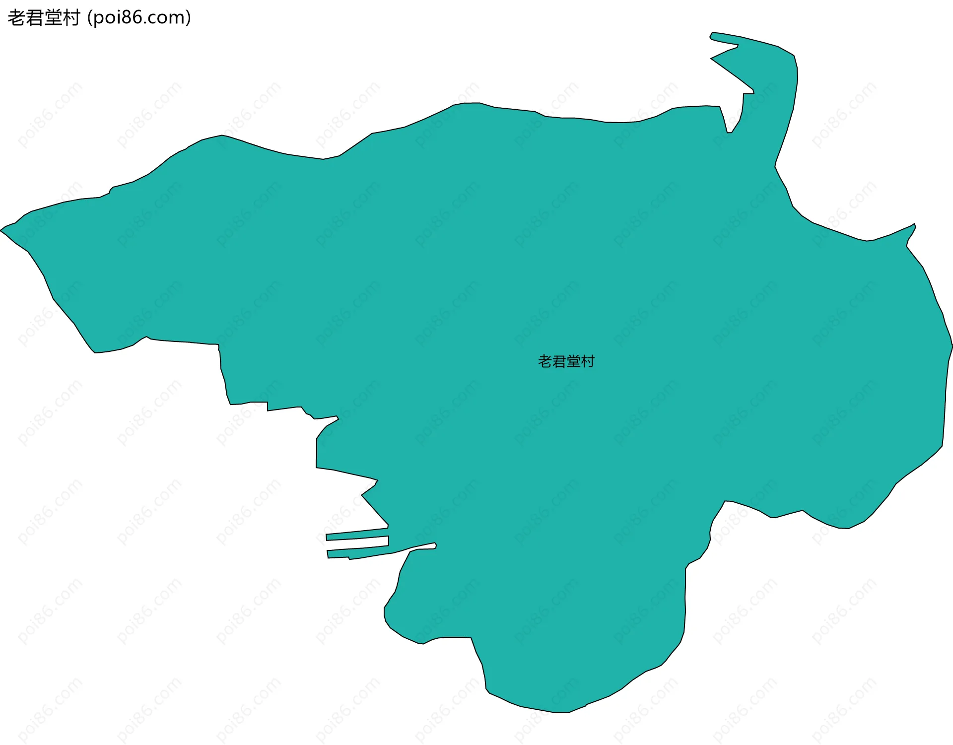 老君堂村边界地图