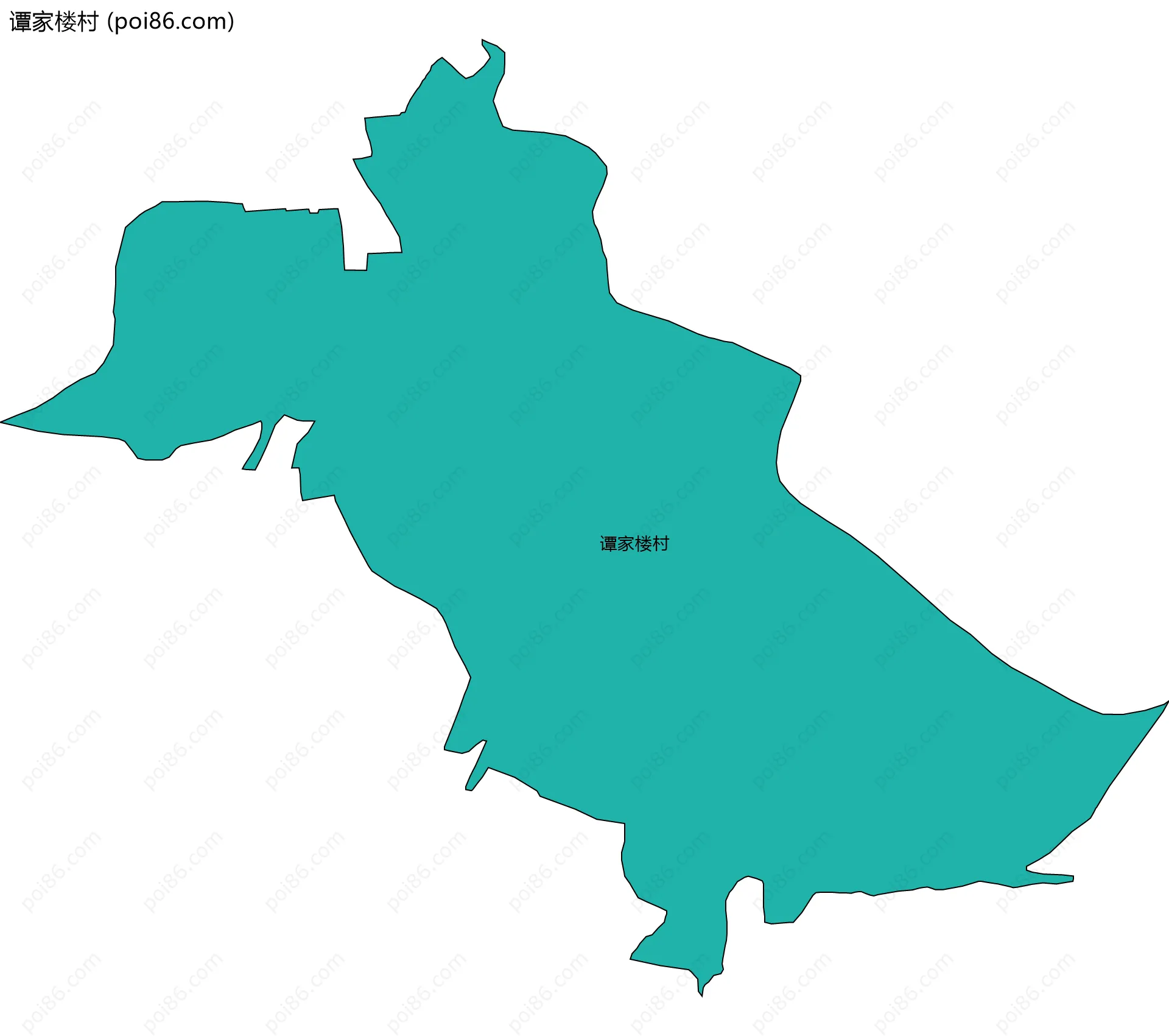 谭家楼村边界地图