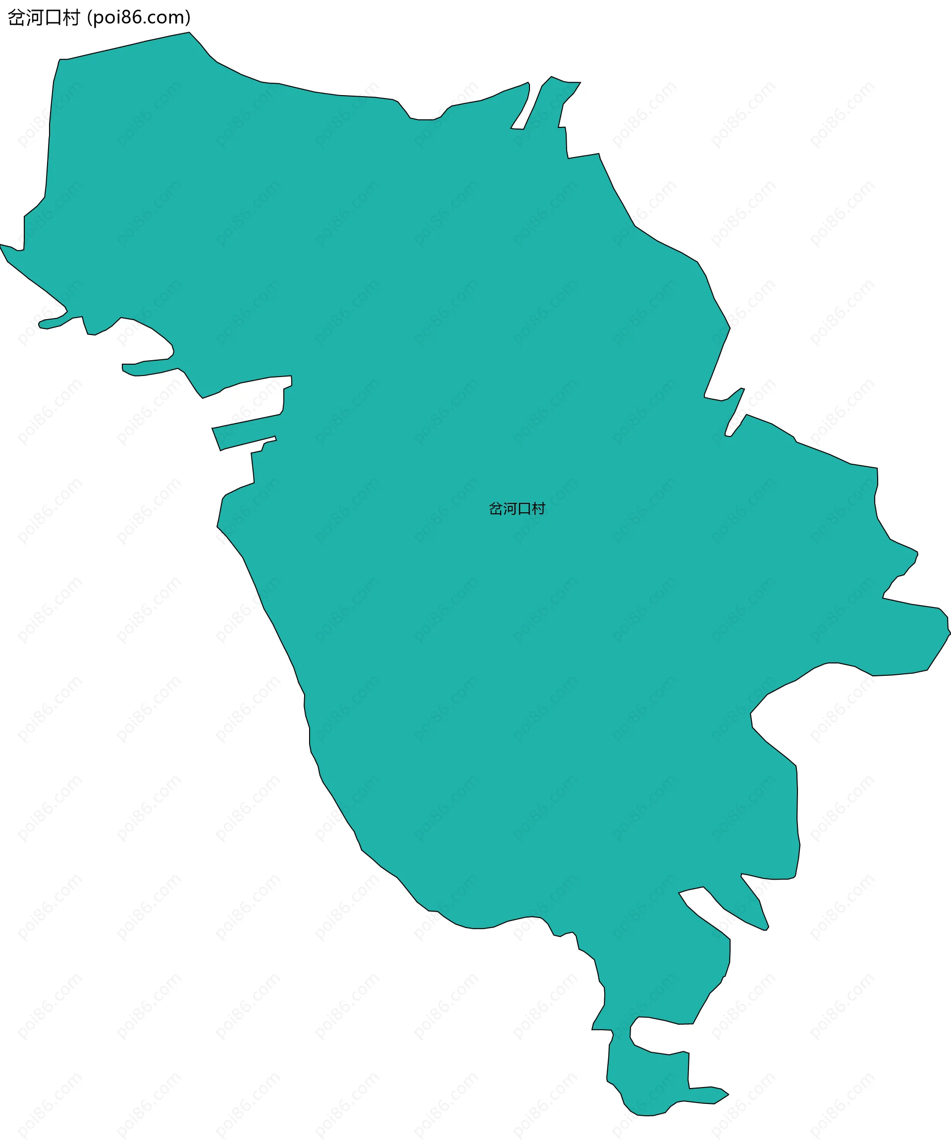 岔河口村边界地图