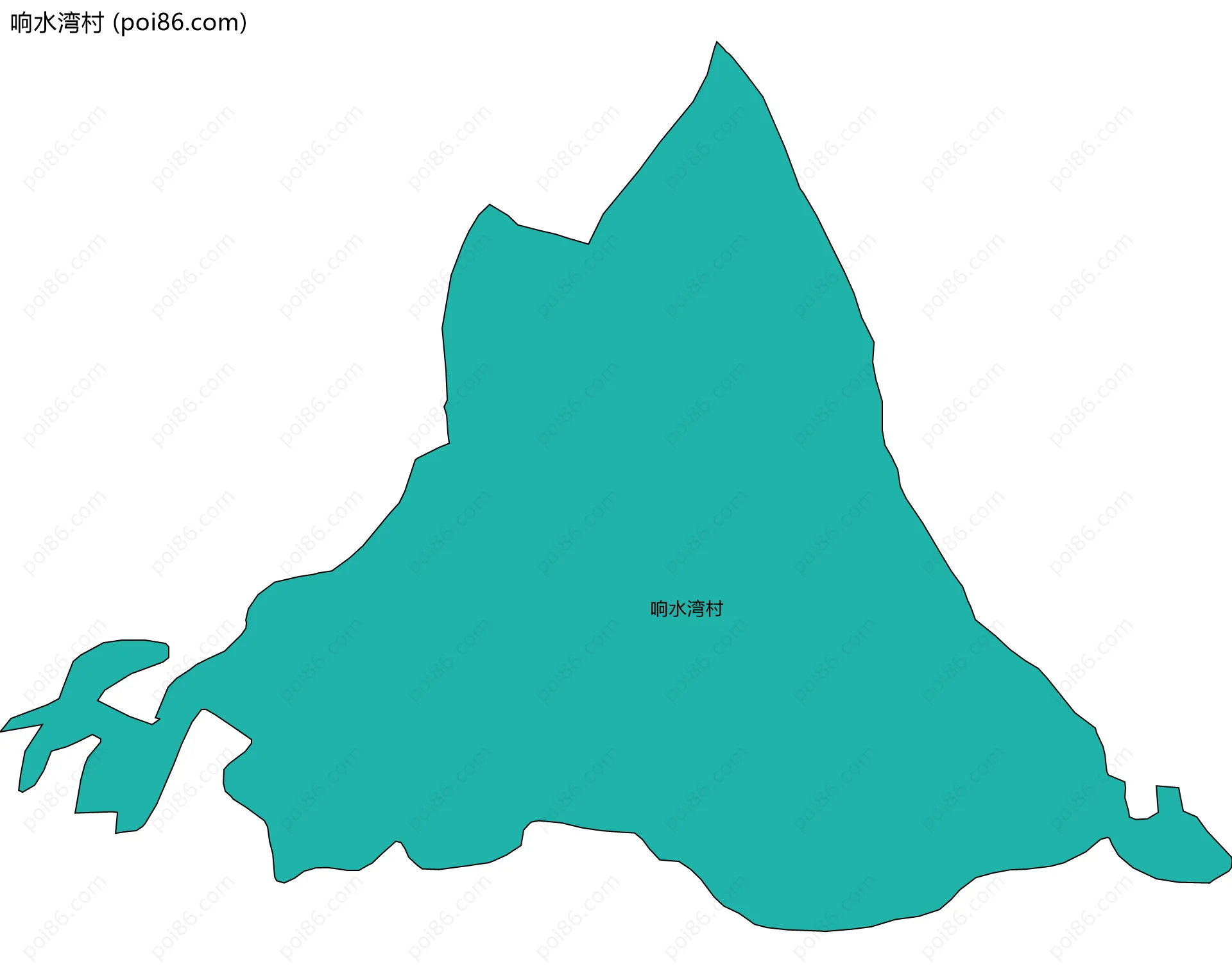 响水湾村边界地图