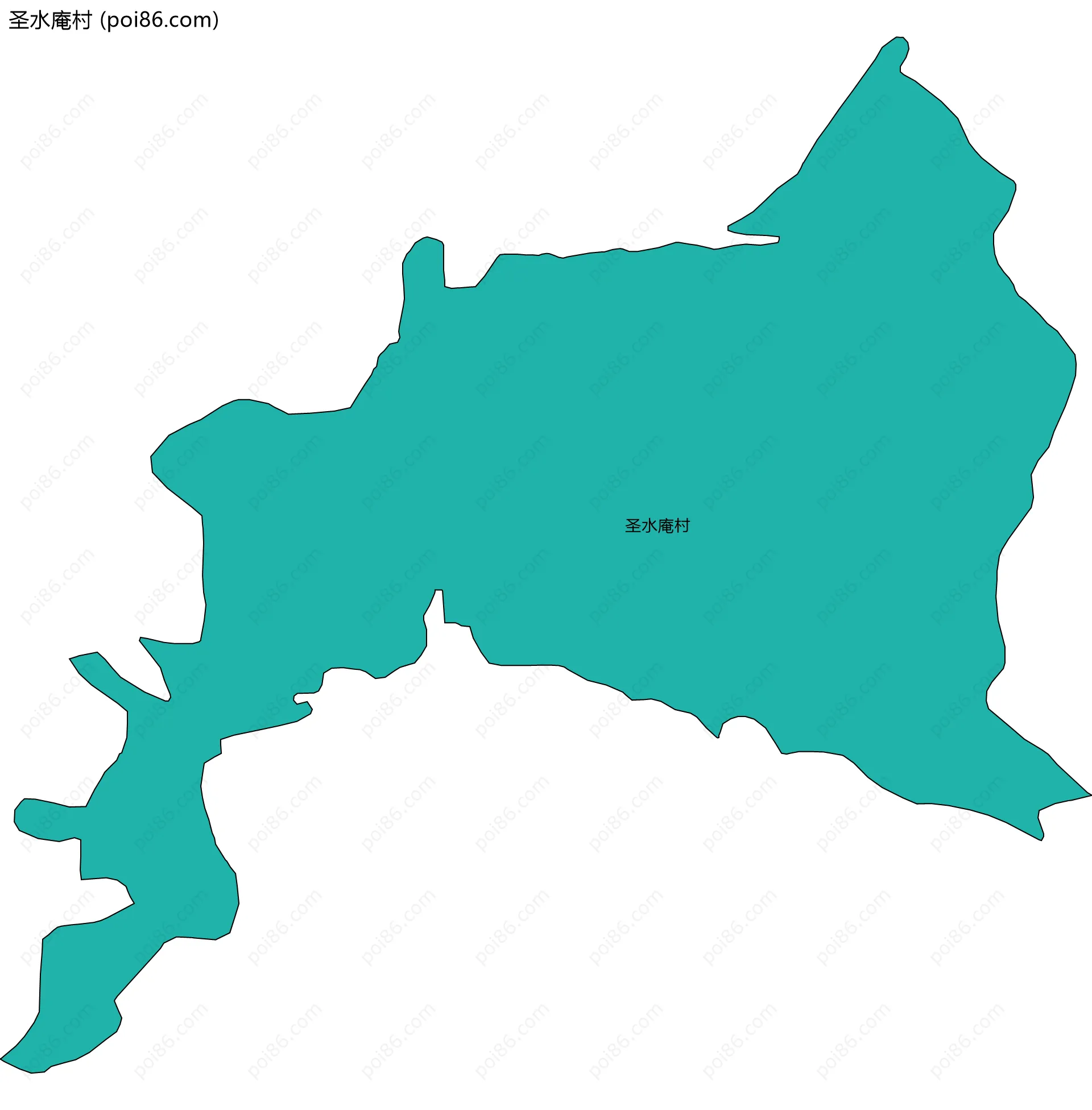 圣水庵村边界地图